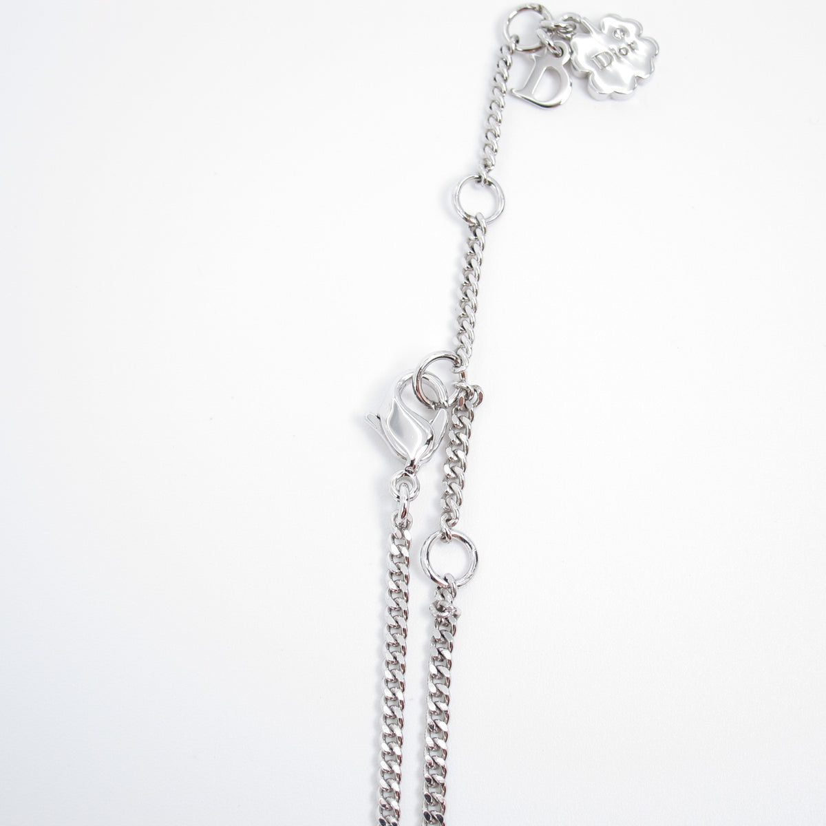 Christian Dior 中古閃石鎖頭銀色頸鏈