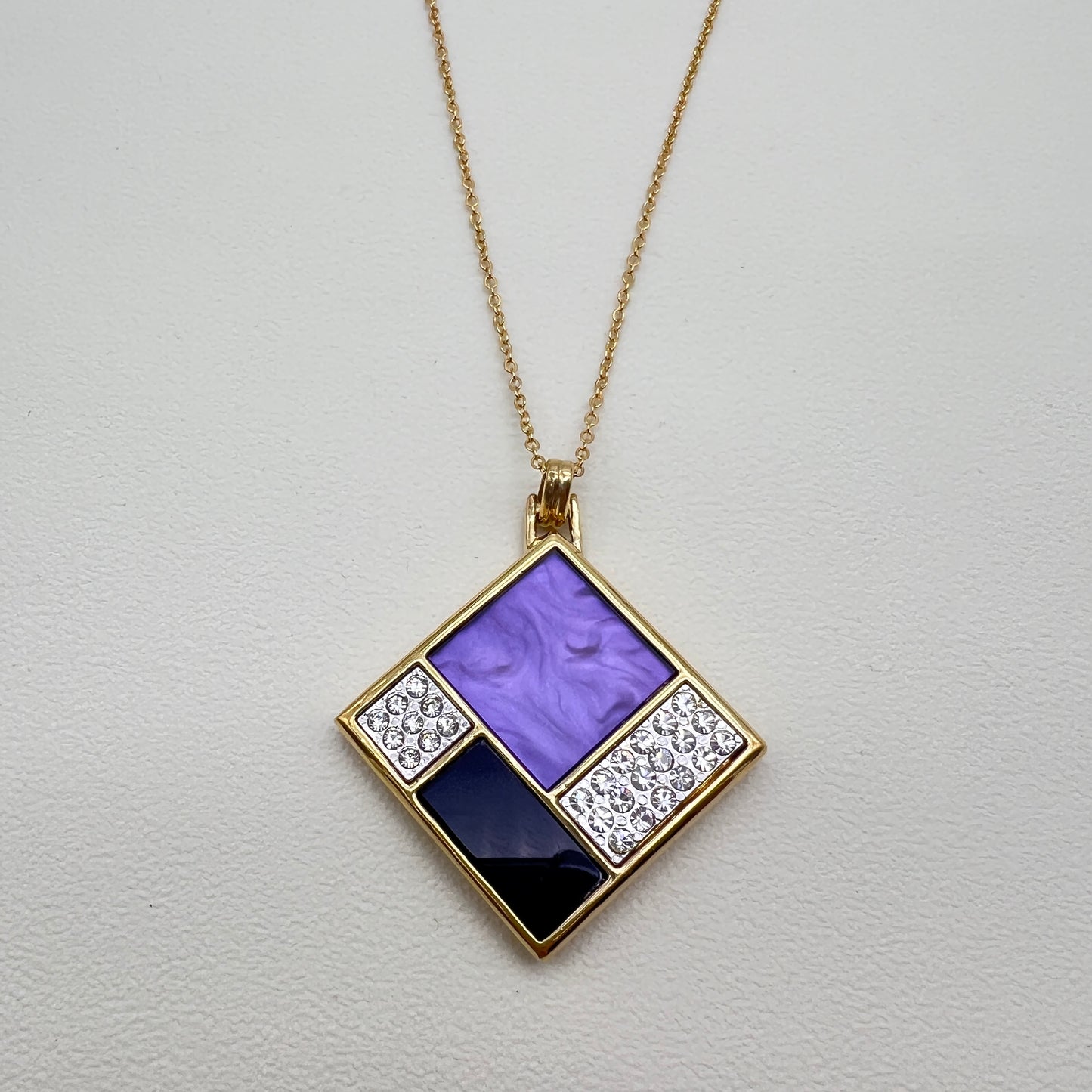 Yves Saint Laurent Vintage Y- Line Stylish Pendant Golden Necklace
