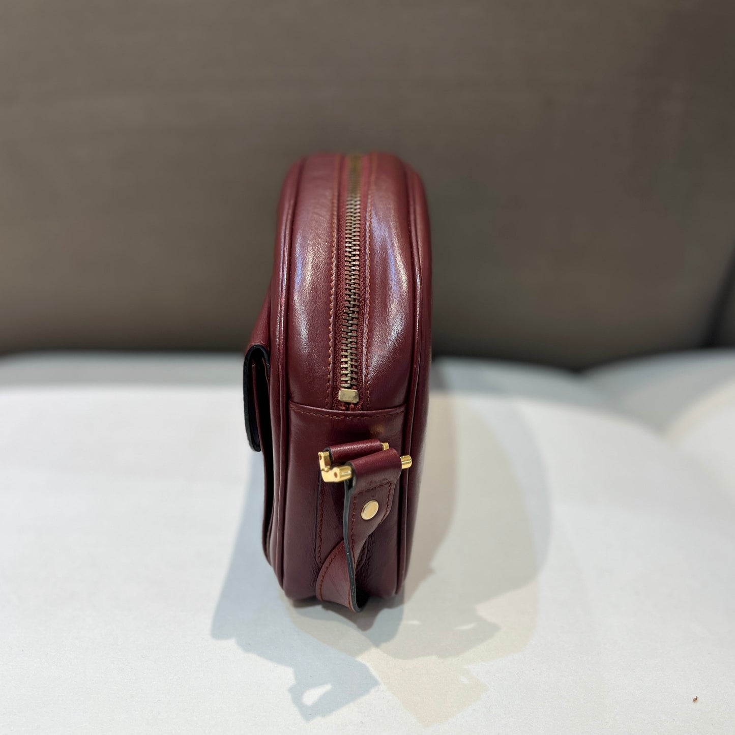 Cartier Vintage Burgundy Red Must-Have Shoulder Bag