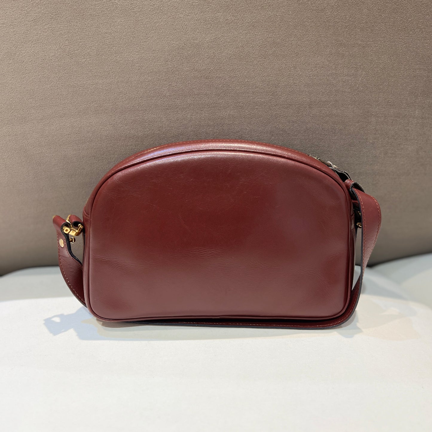 Cartier Vintage Burgundy Red Must-Have Shoulder Bag