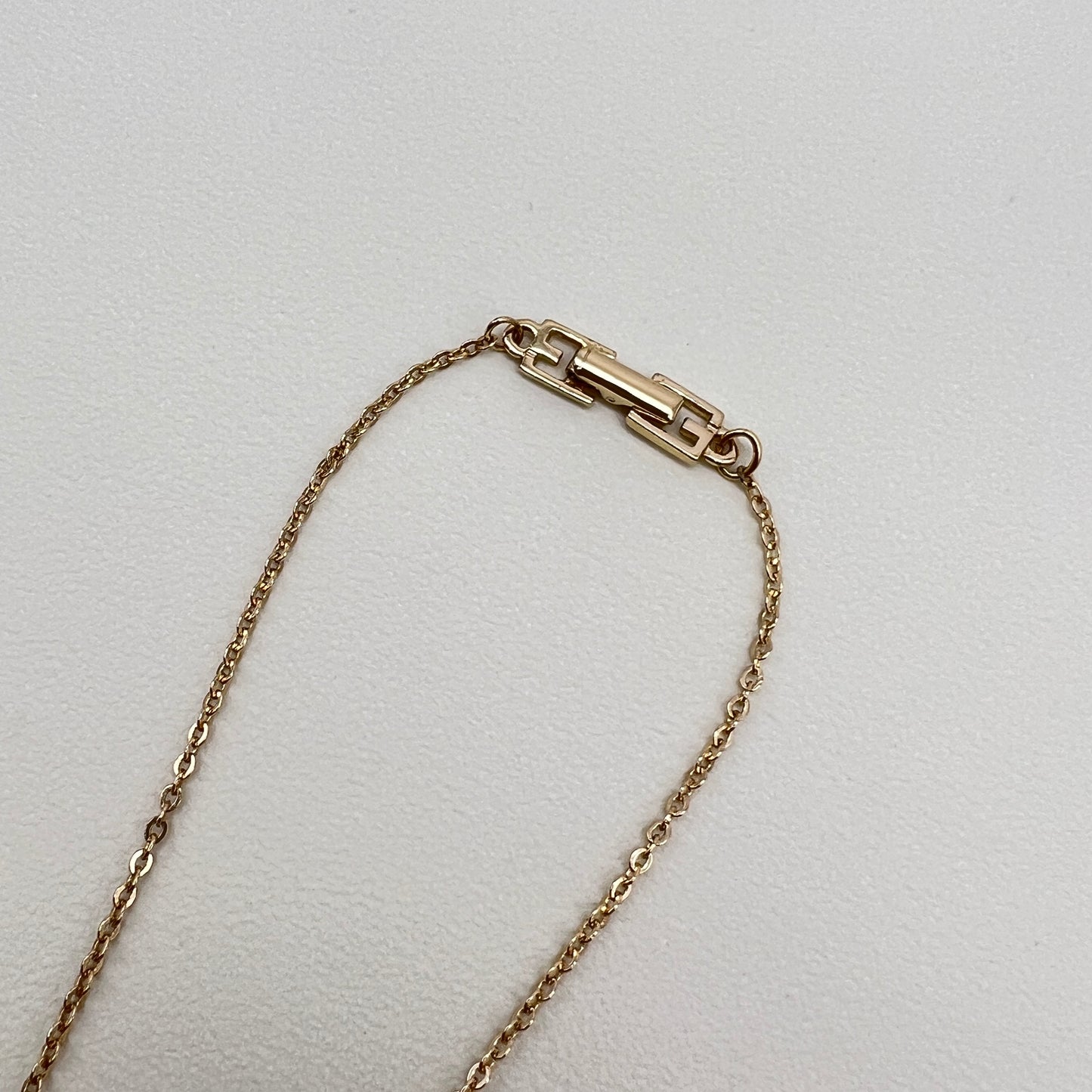 Givenchy Vintage G Logo with Rhinestone and Circle Golden Necklace