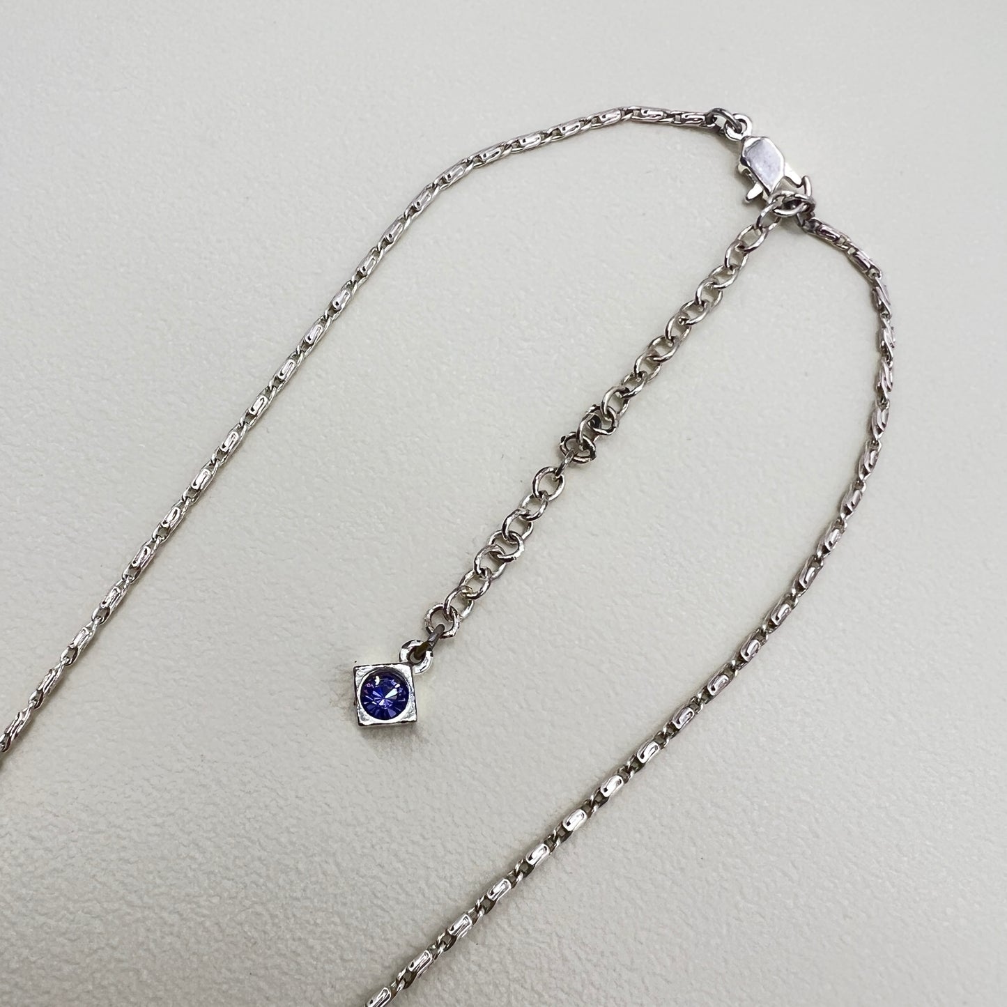 Givenchy Vintage Multi Color Stone Silver Necklace