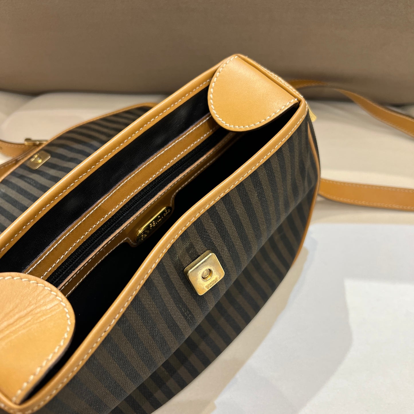 Fendi Vintage Pecan Pattern Shoulder Bag