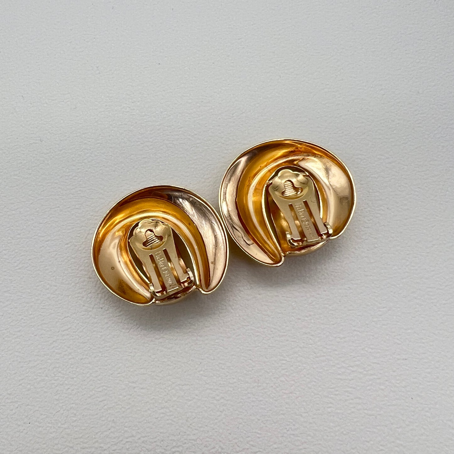 Christian Dior Vintage Stylish Golden Clip-on Earrings