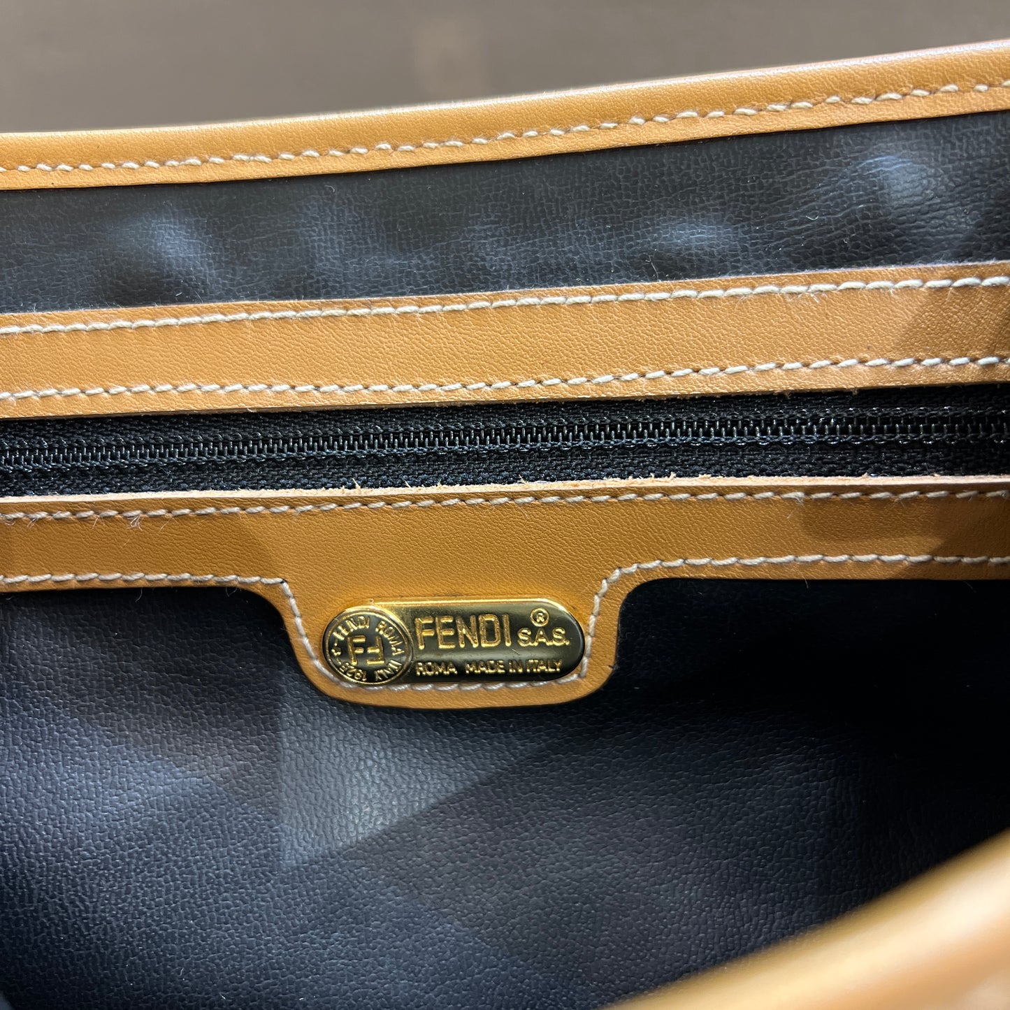 Fendi Vintage Pecan Pattern Shoulder Bag