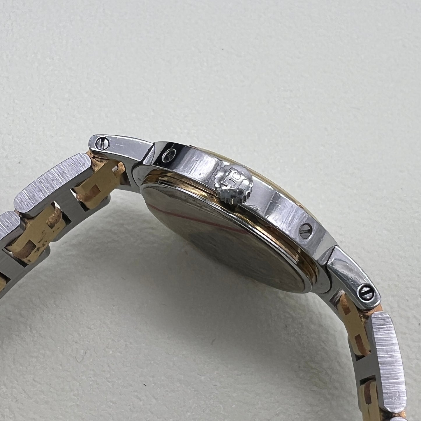Hermes Vintage Clipper Ladies Watch White Face With Date and H Bracelet