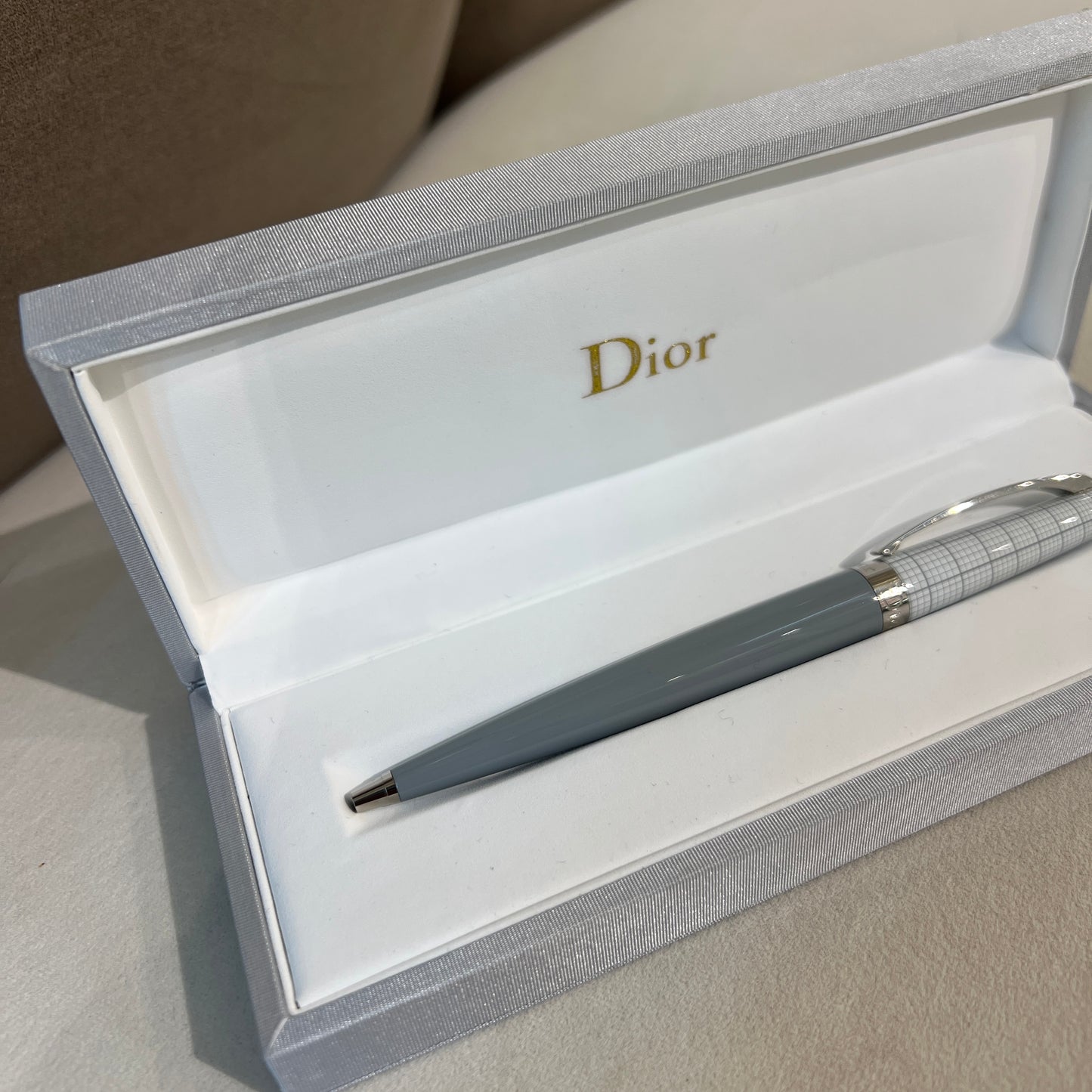 Christian Dior Vintage Blue Grey Ballpoint Pen