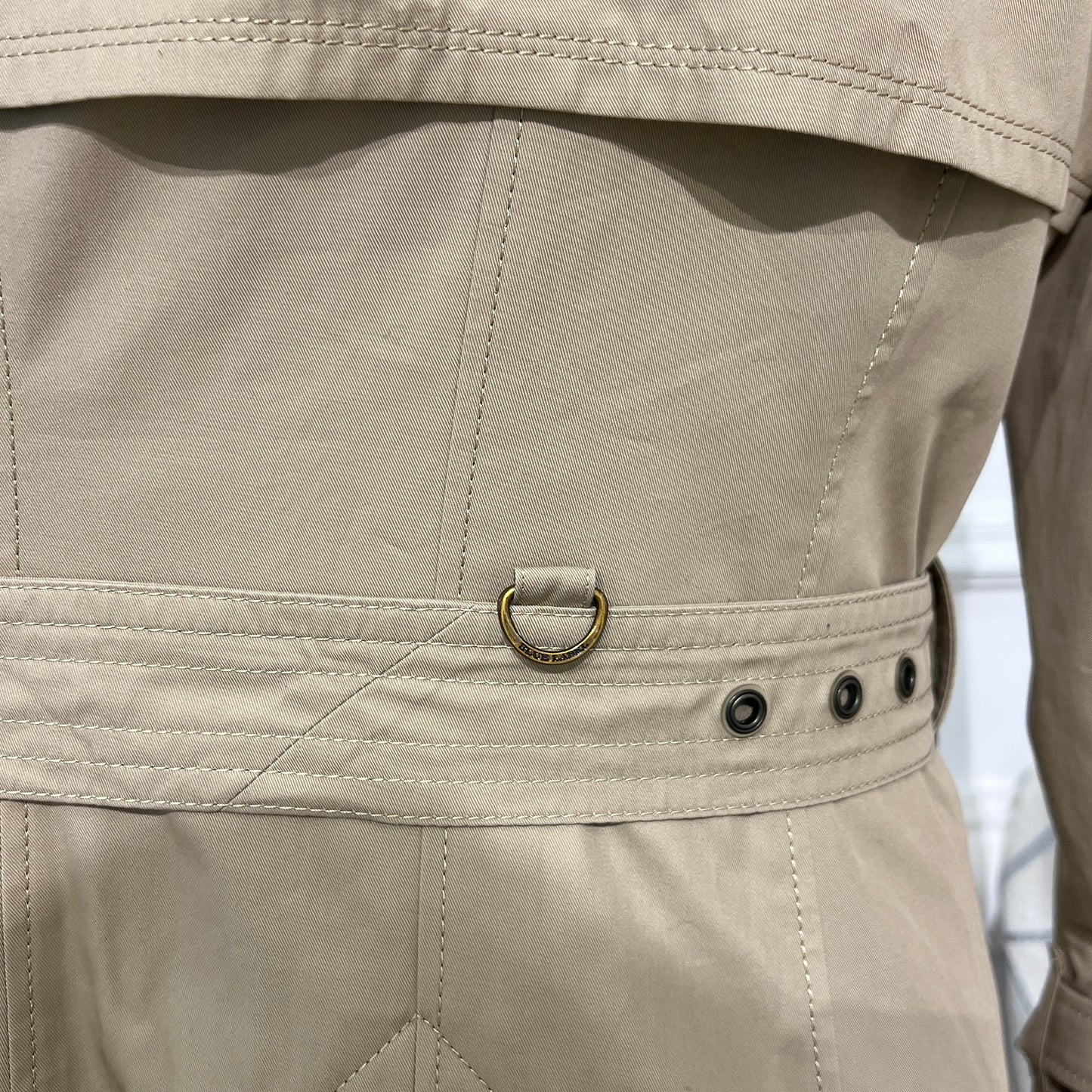 Burberry Vintage Beige Color Classic Long Trench Coat