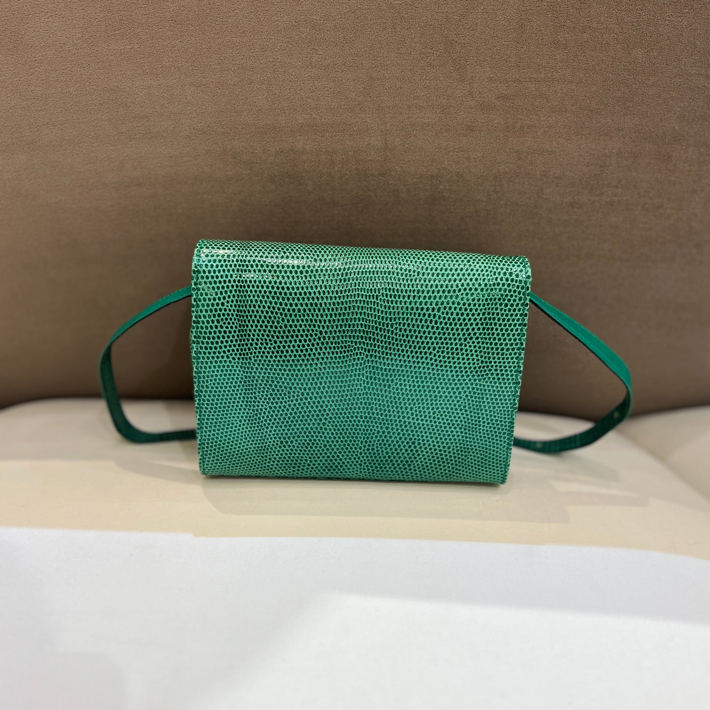 Loewe Vintage Anagram Lizard Shoulder Bag