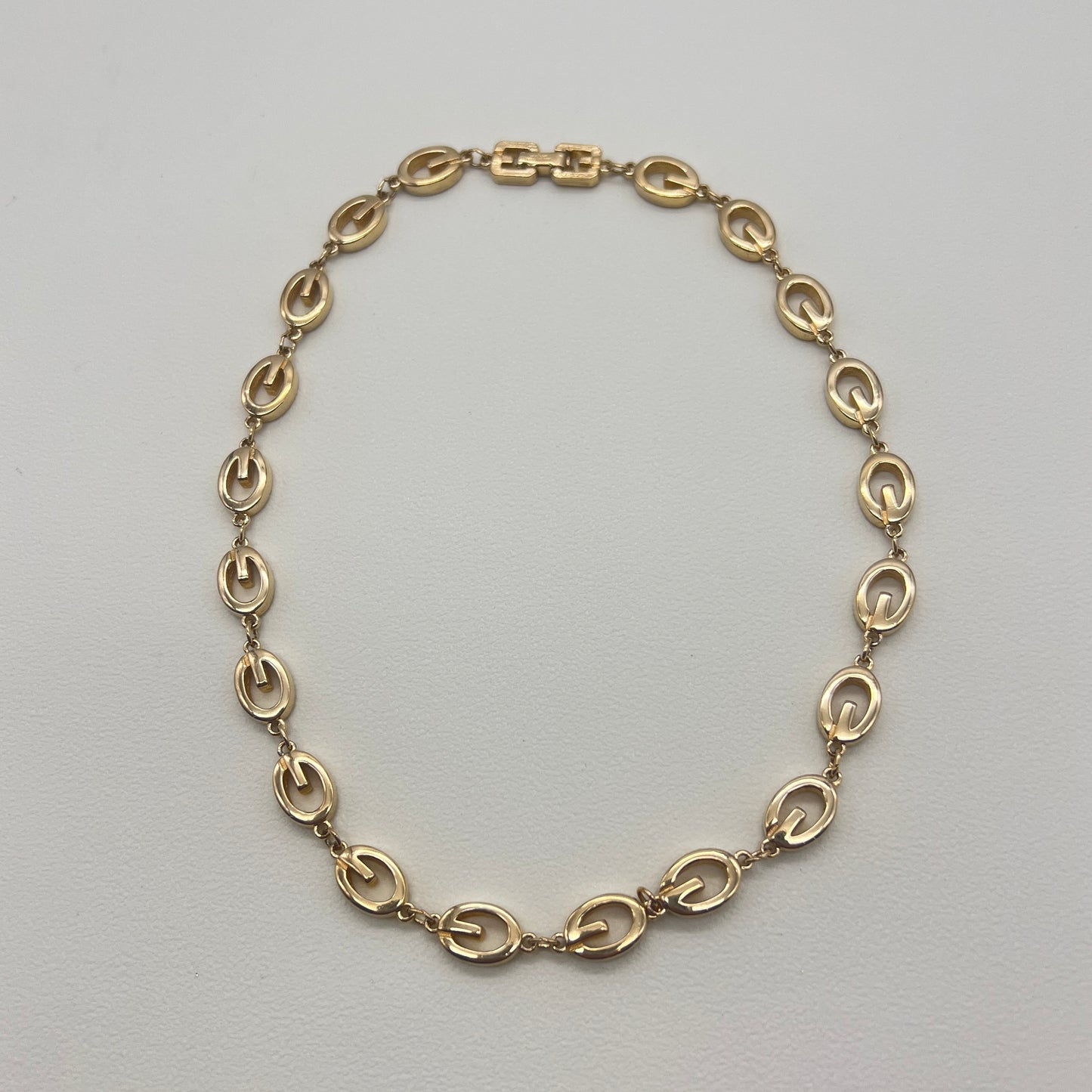 Givenchy Vintage G Logo Motif Golden Necklace