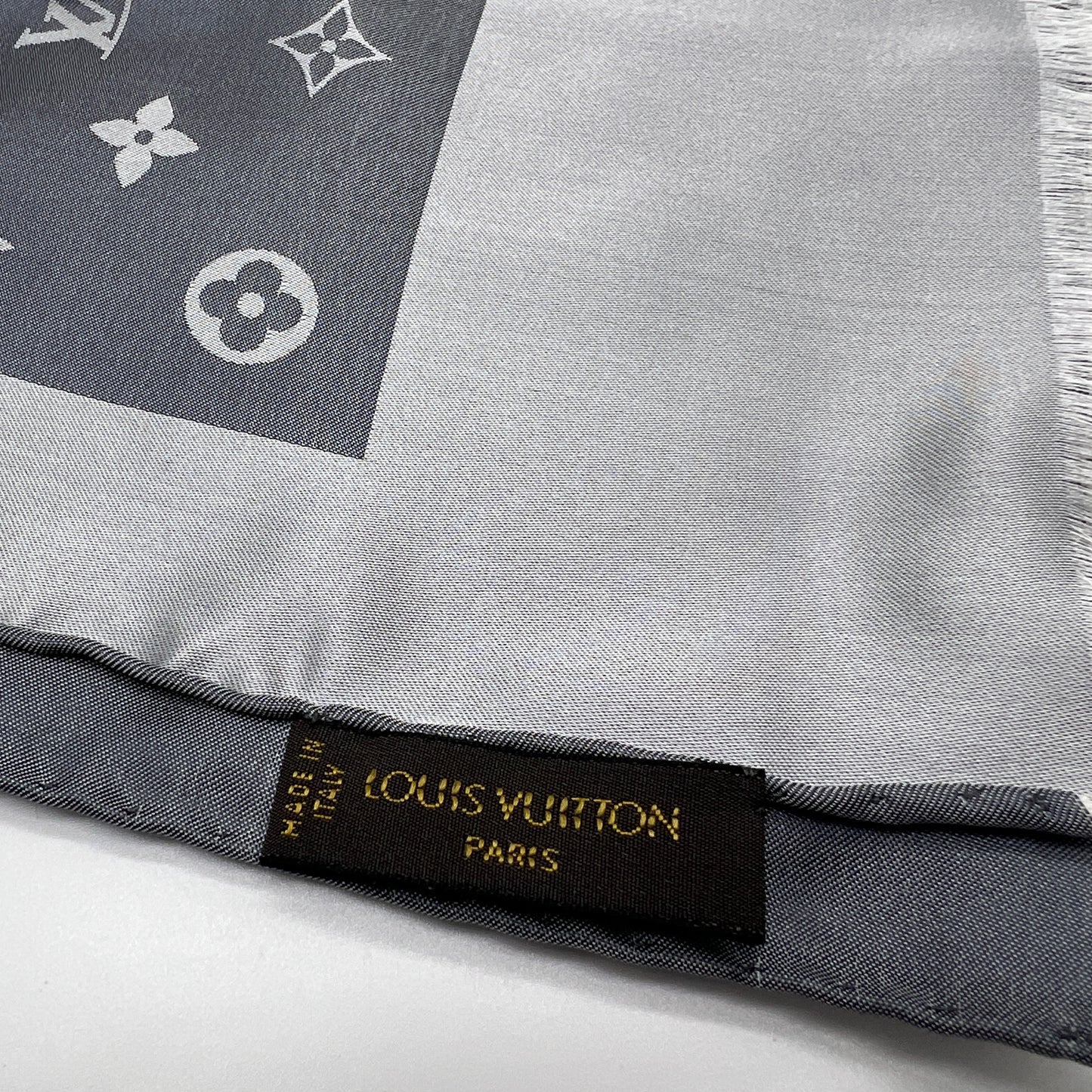 Louis Vuitton Vintage Unused Monogram Silk Scarf With Tag