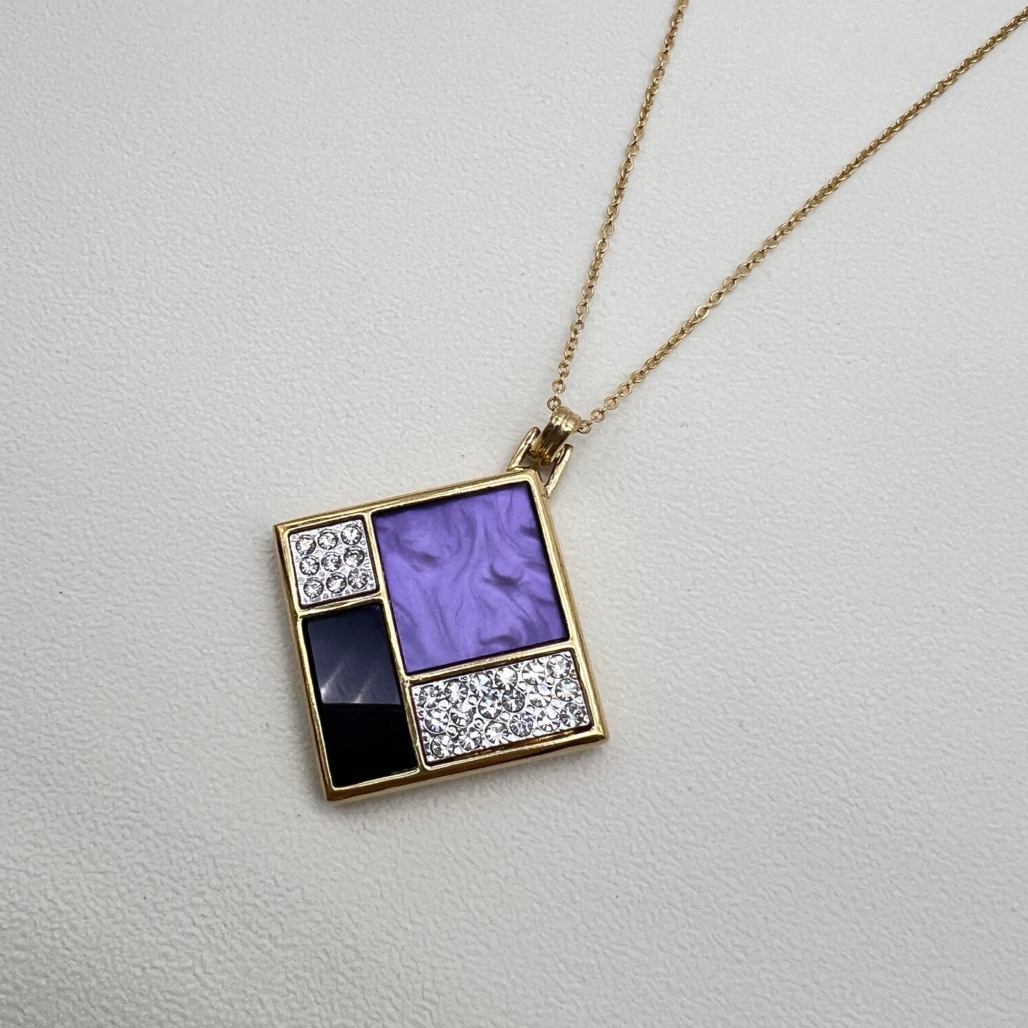 Yves Saint Laurent Vintage Y- Line Stylish Pendant Golden Necklace
