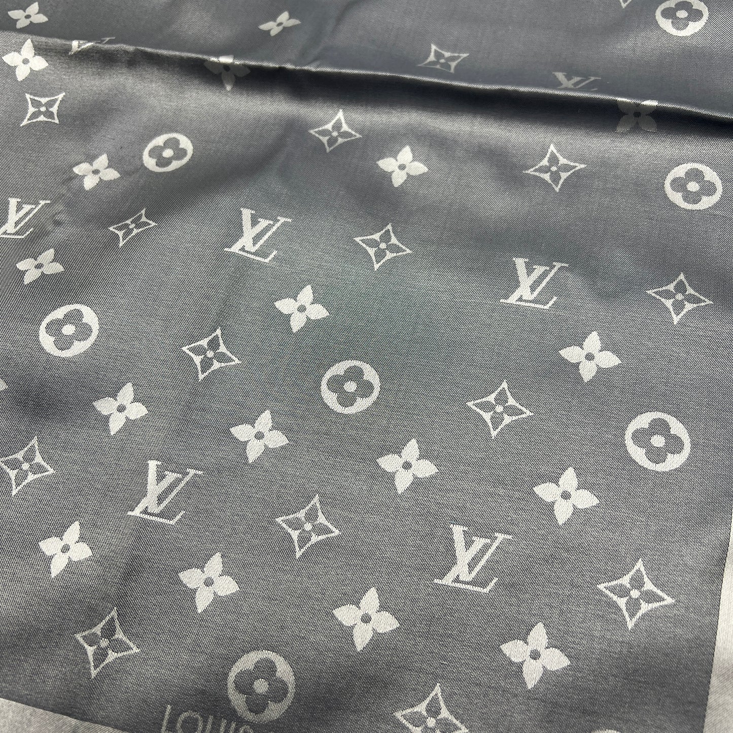 Louis Vuitton Vintage Unused Monogram Silk Scarf With Tag