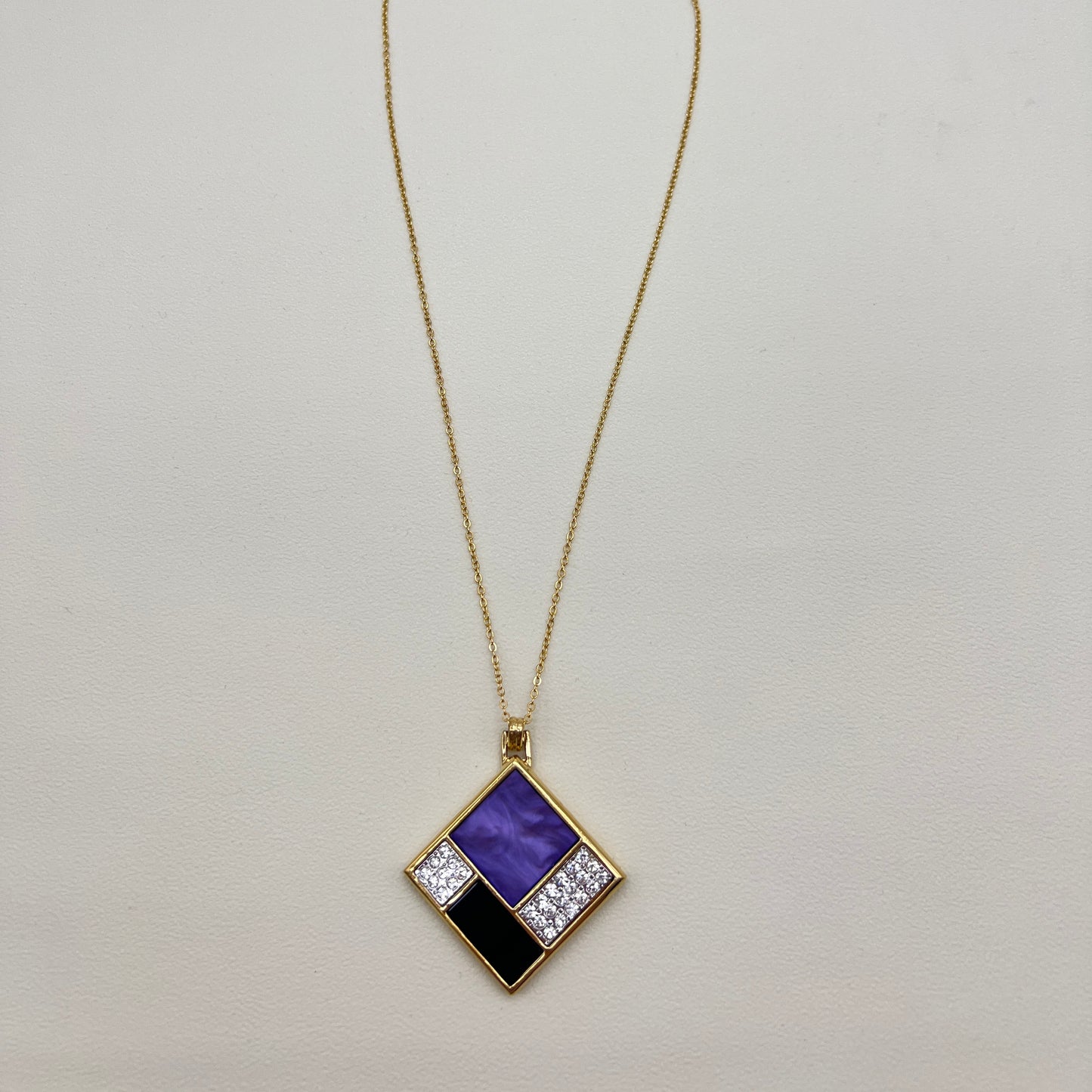 Yves Saint Laurent Vintage Y- Line Stylish Pendant Golden Necklace