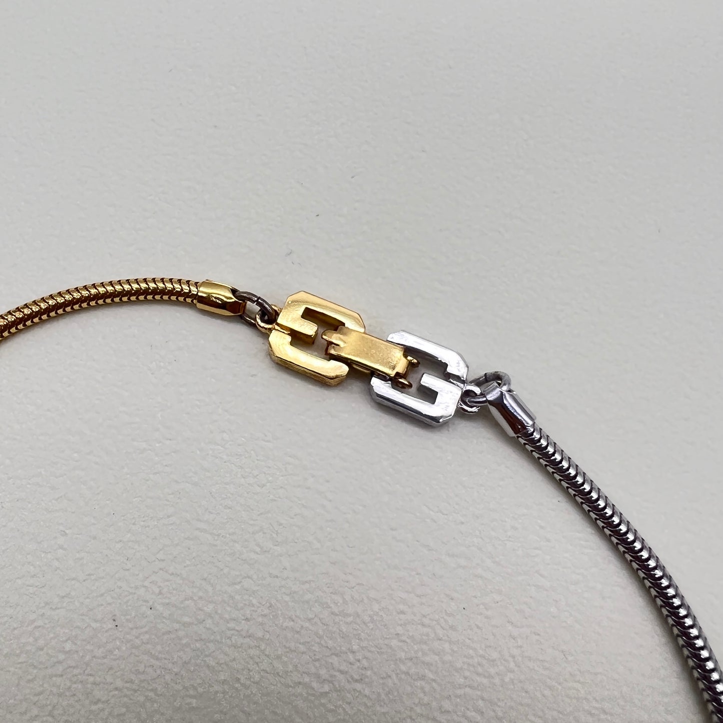Givenchy Vintage Rhinestone Two Tone Necklace