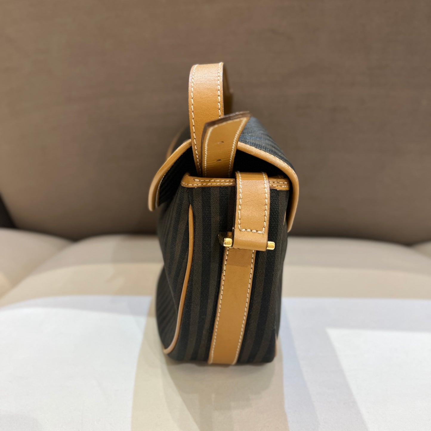Fendi Vintage Pecan Pattern Shoulder Bag