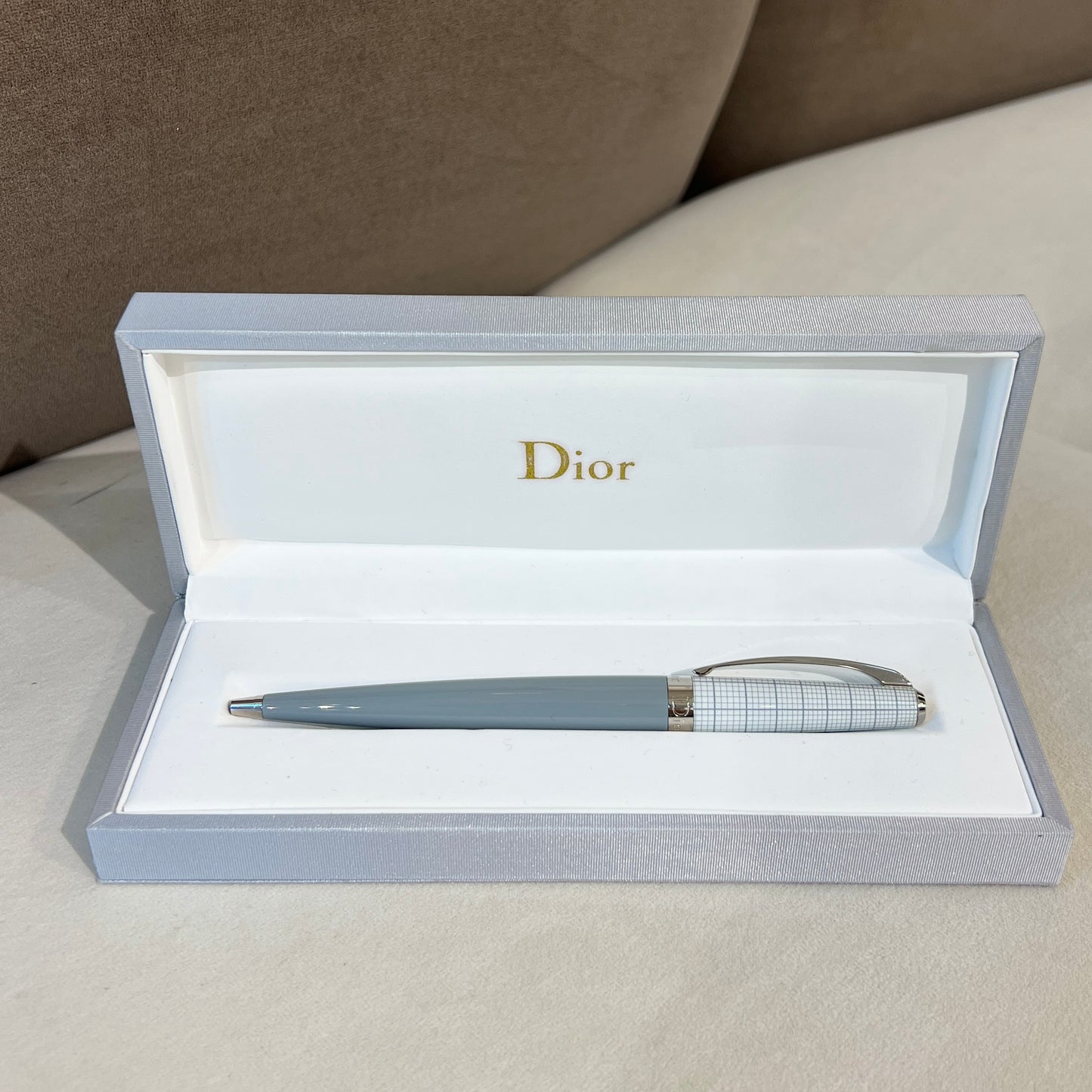 Christian Dior Vintage Blue Grey Ballpoint Pen