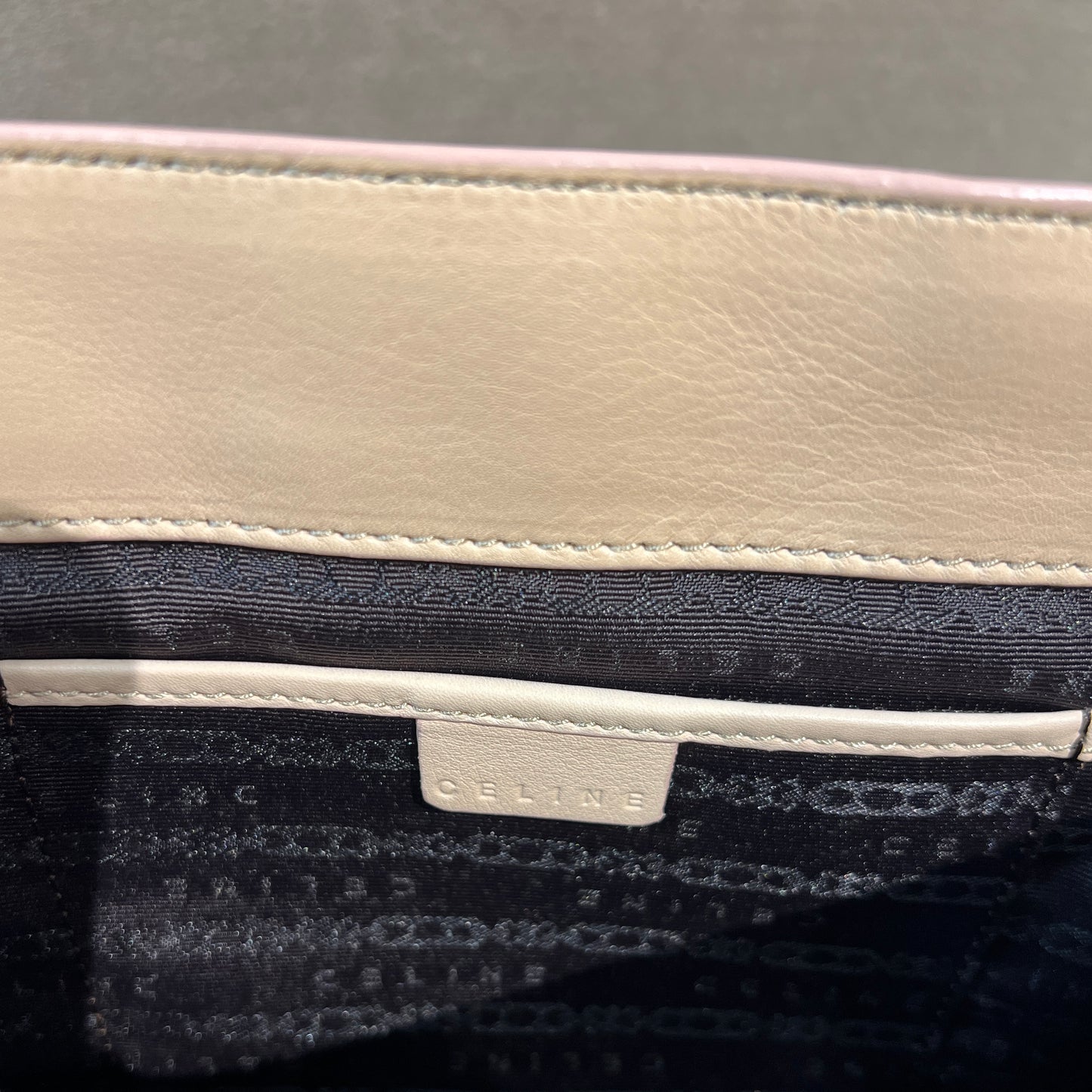 Celine Vintage Beige Pink Leather Boogie Bag