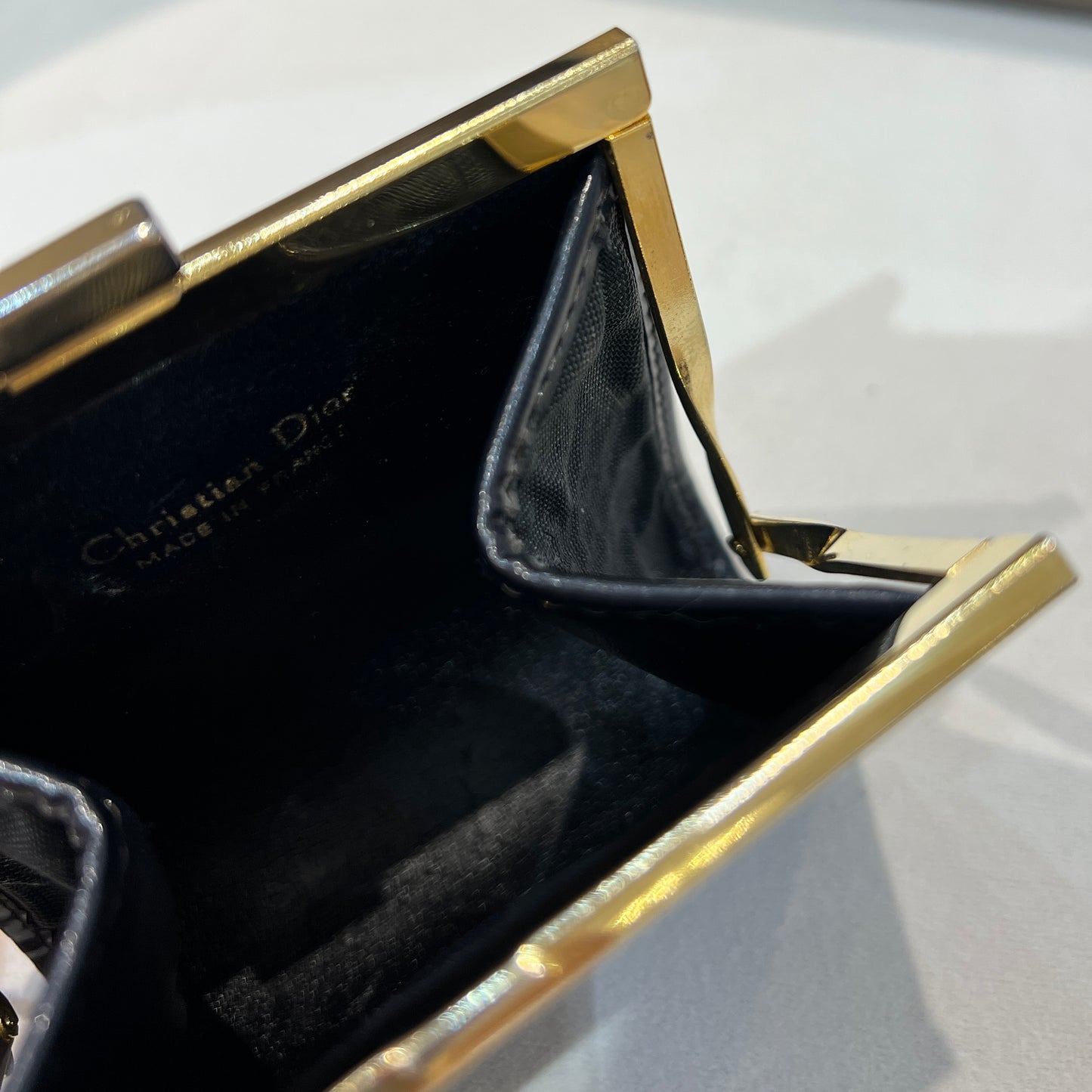 Christian Dior Vintage Black Trotter Coin Case