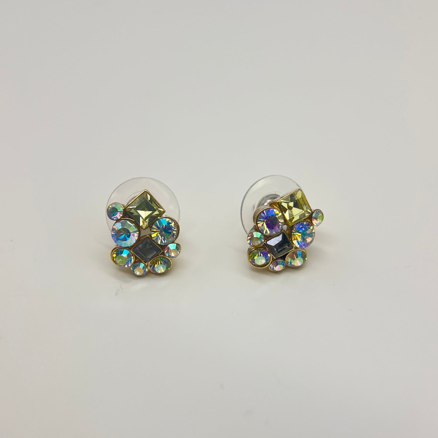 Givenchy Vintage Multi Color Stone Golden Earrings