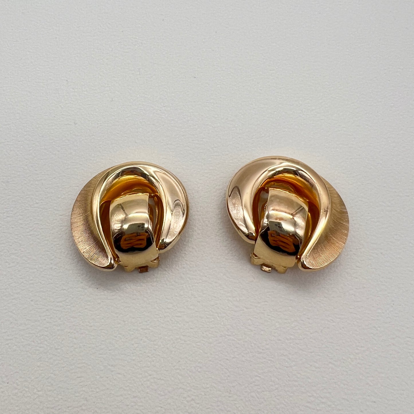 Christian Dior Vintage Stylish Golden Clip-on Earrings
