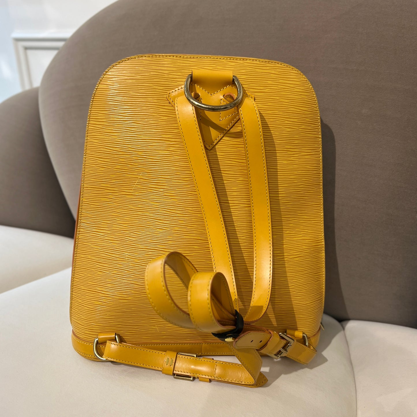 Louis Vuitton Vintage Yellow Epi Gobelins Backpack