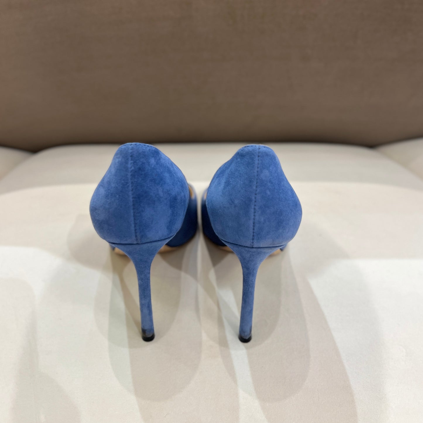Jimmy Choo Vintage Sky Blue Suede Pumps