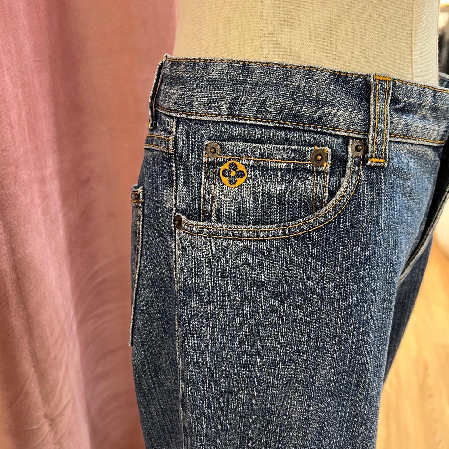 Louis Vuitton Vintage Low Waist Blue Jeans