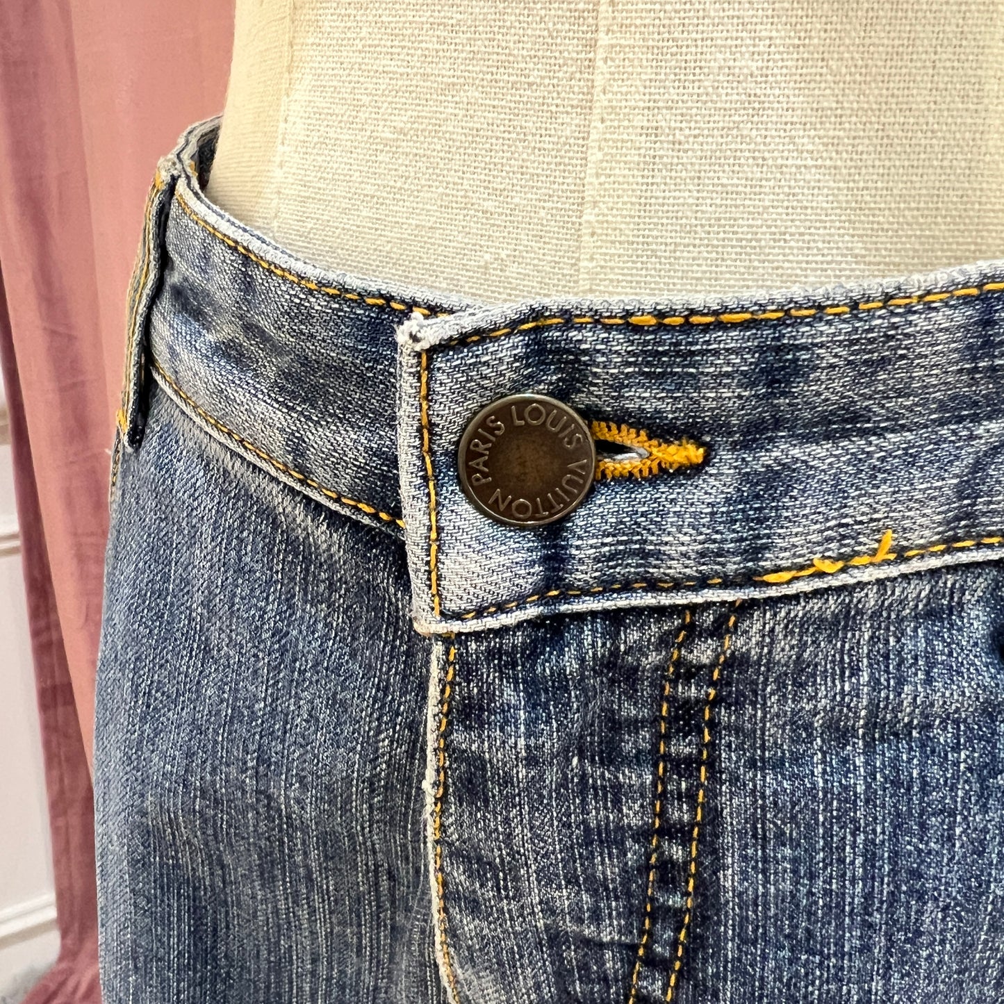 Louis Vuitton Vintage Low Waist Blue Jeans