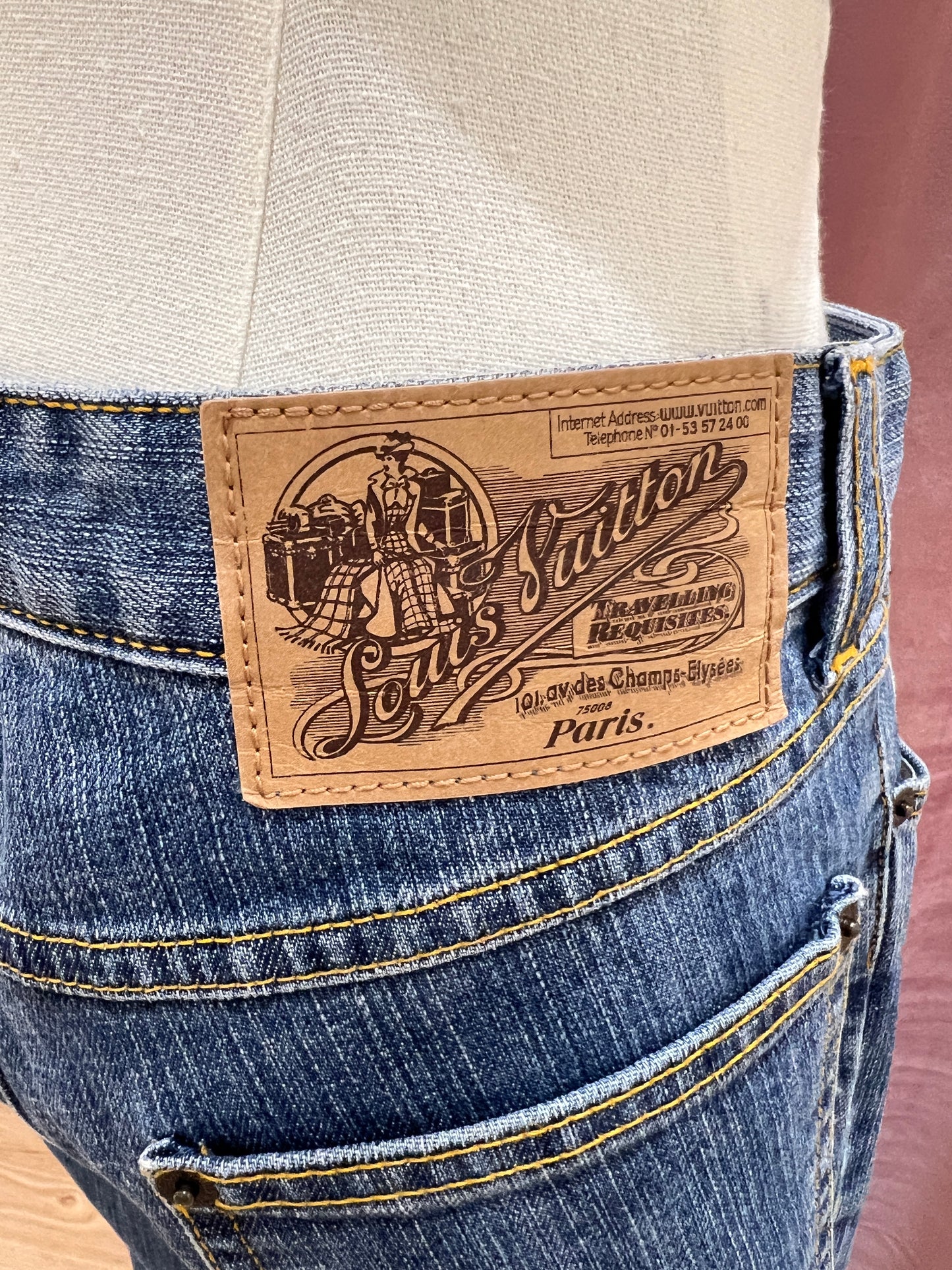 Louis Vuitton Vintage Low Waist Blue Jeans