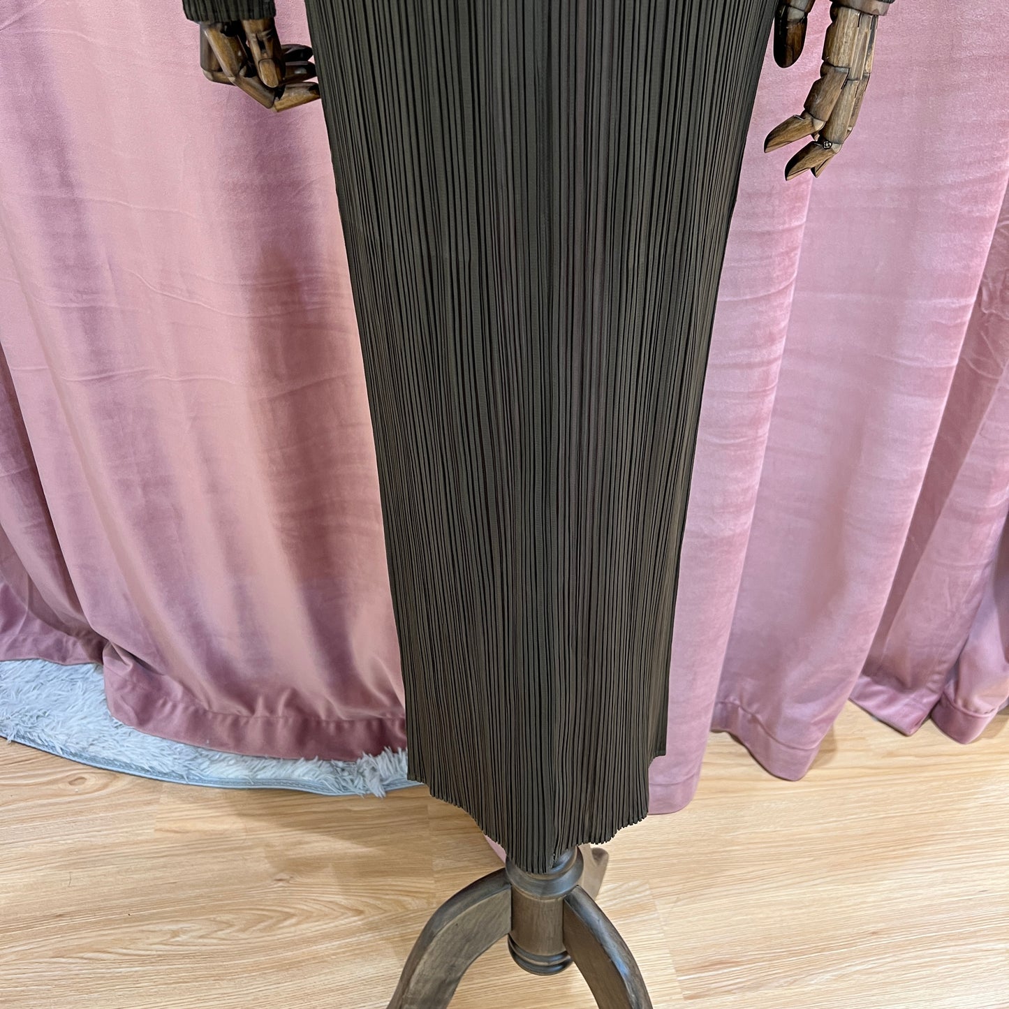 Issey Miyake Vintage Dark Brown Pleat Long Jacket