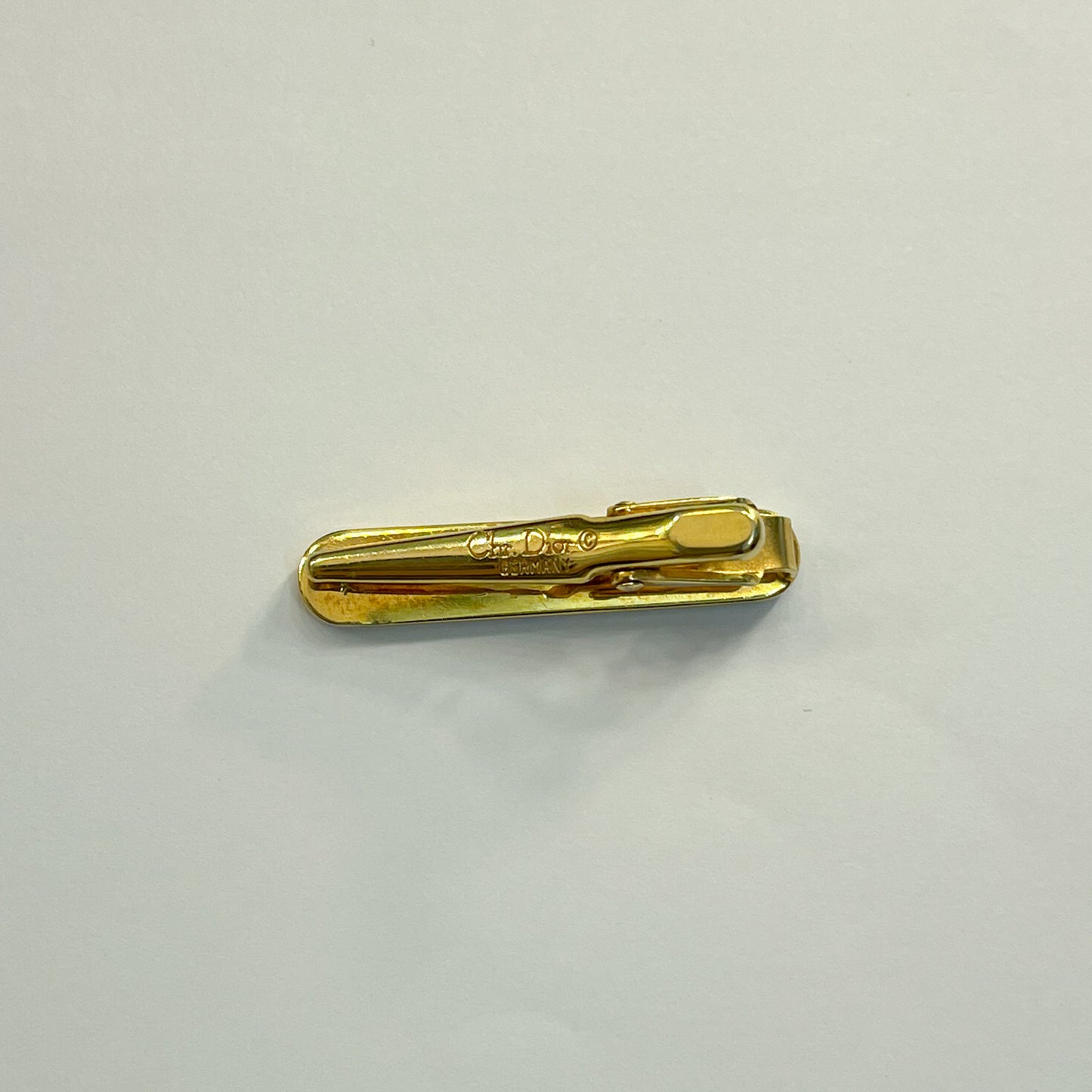 Christian Dior Vintage CD Logo Golden Tie Clip
