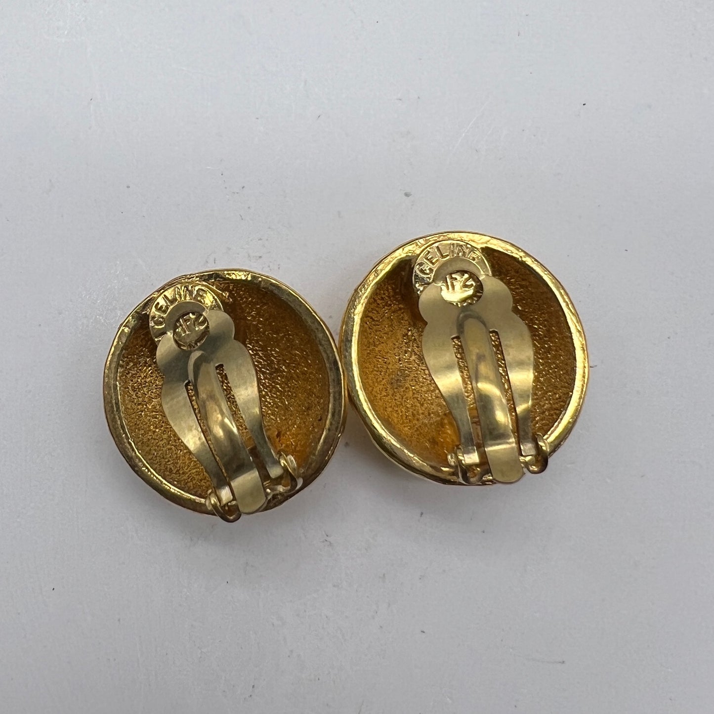 Celine Vintage Star Ball Golden Clip-On Earrings