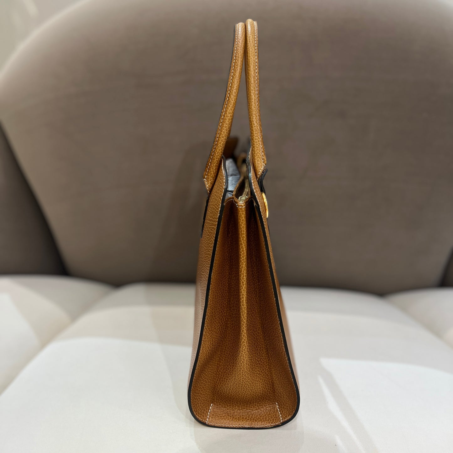 Delvaux Vintage Brown Leather Handbag