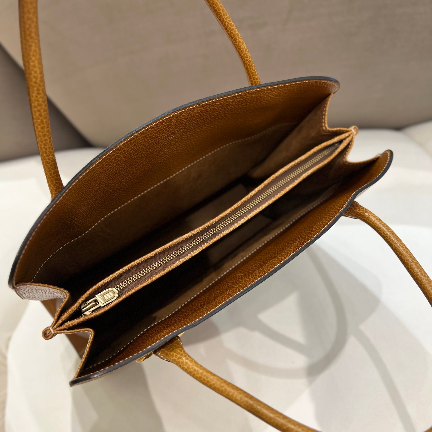 Delvaux Vintage Brown Leather Handbag