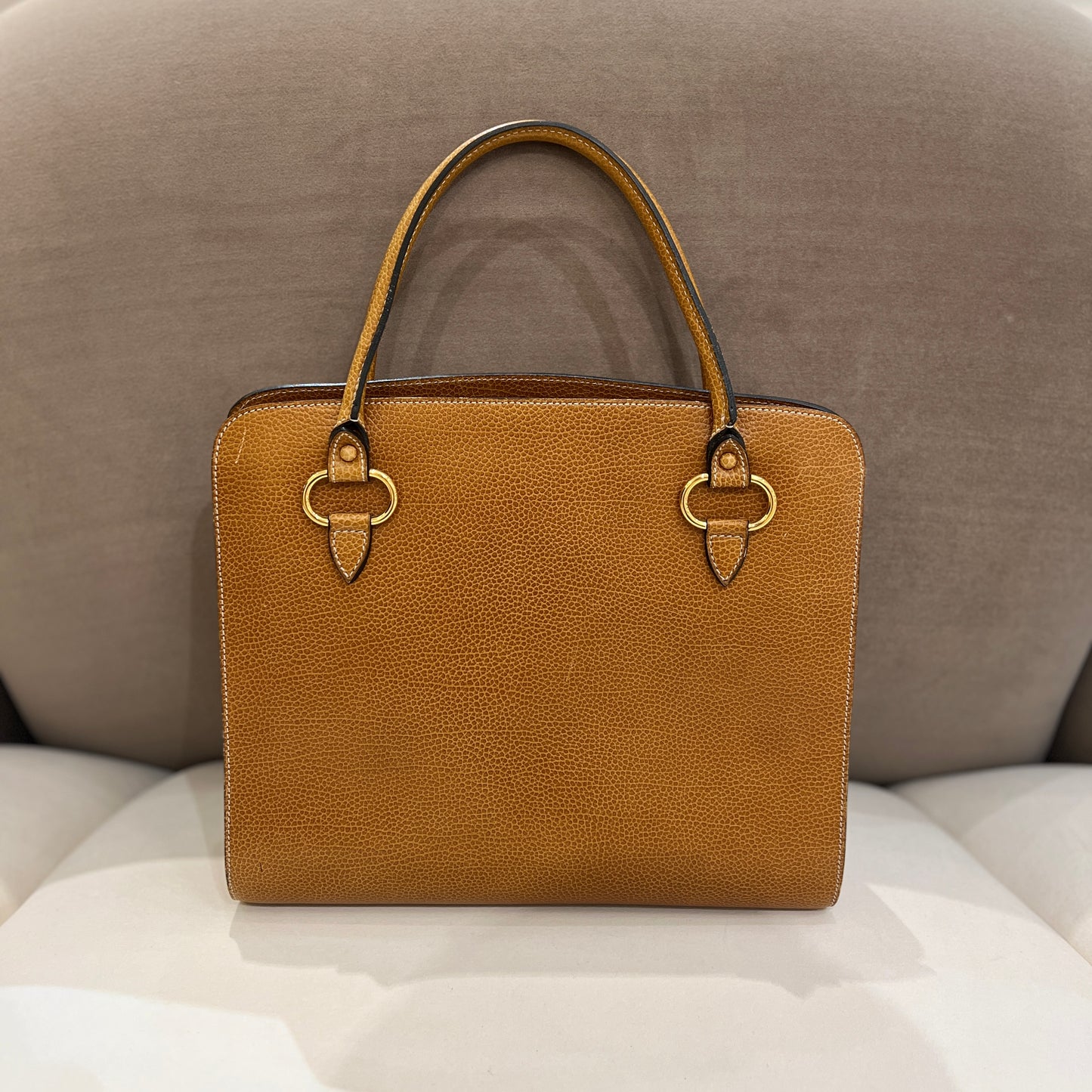 Delvaux Vintage Brown Leather Handbag
