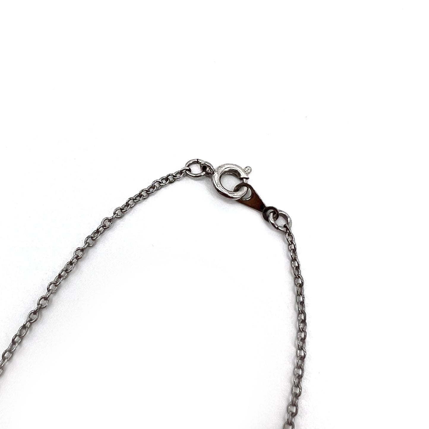 Givenchy Vintage Double G Logo With Rhinestone Silver Necklace