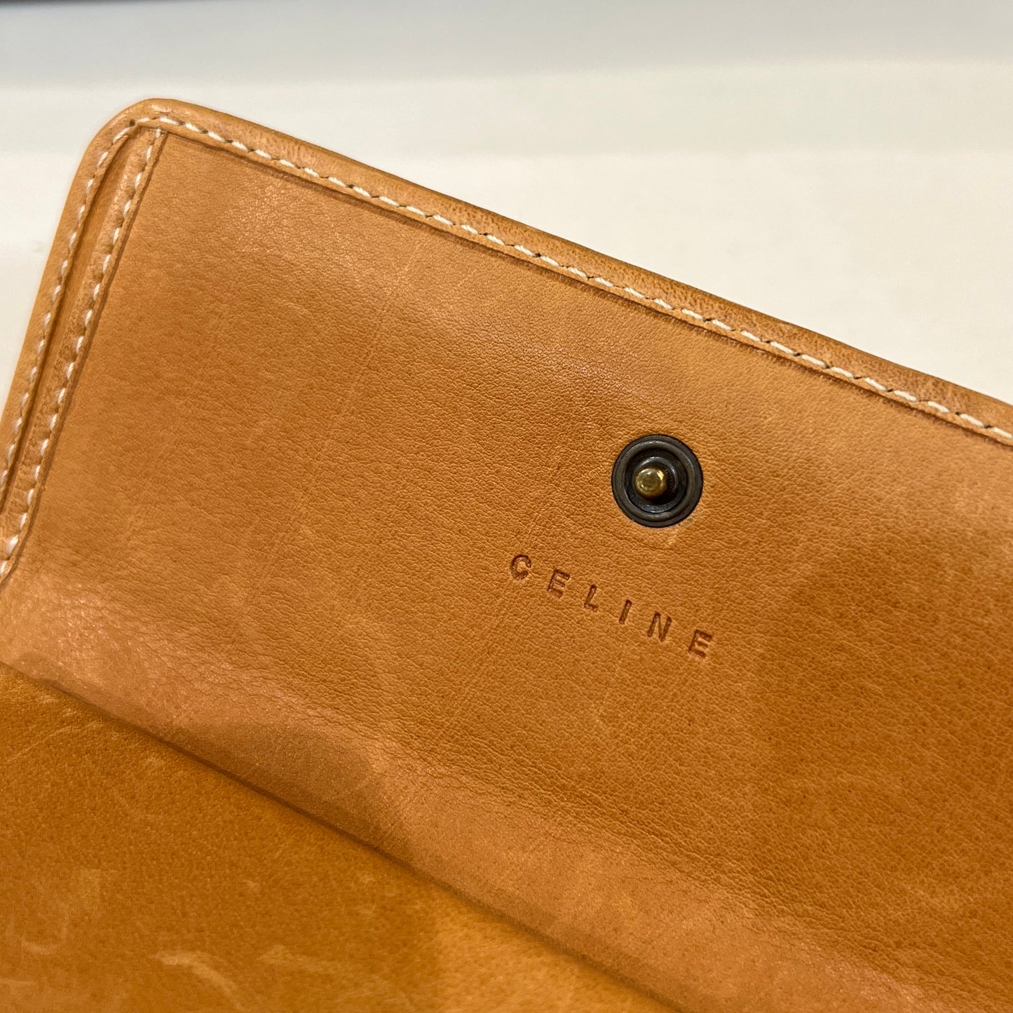 Celine C Triomphe Monogram Trifold Wallet In Multi Colors