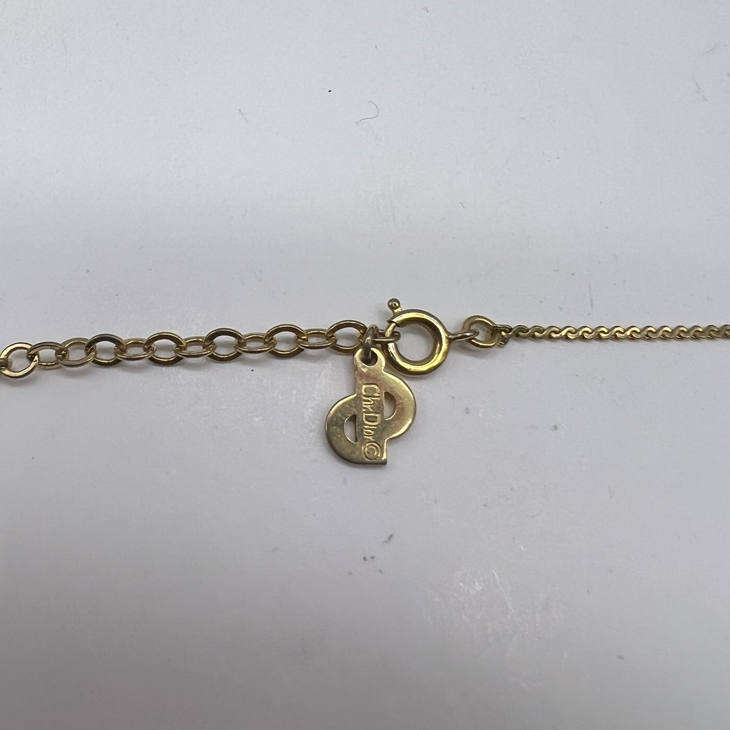broken - Christian Dior Vintage Cd Logo Golden Necklace
