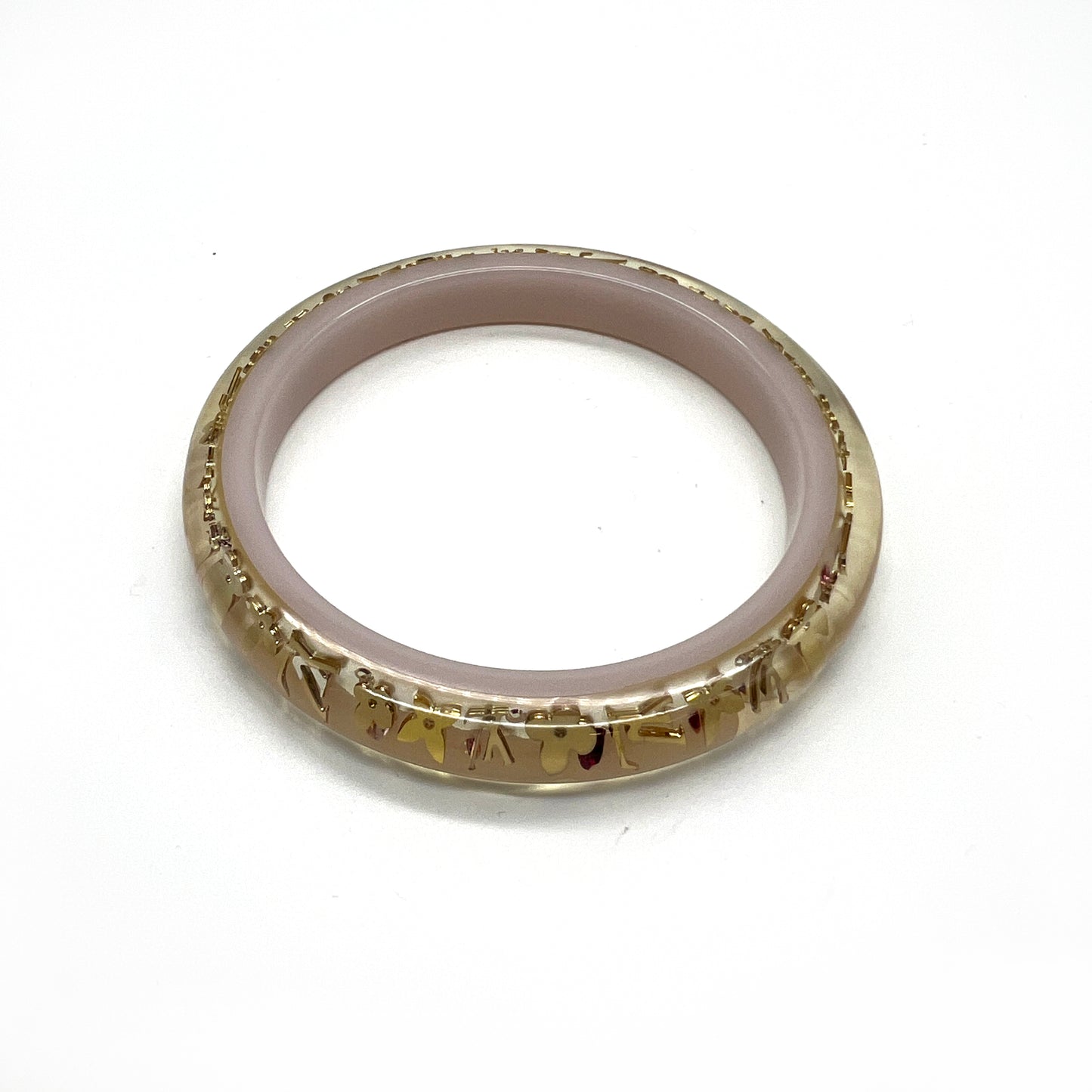 Louis Vuitton Vintage Golden Logo Inclusion Bangle