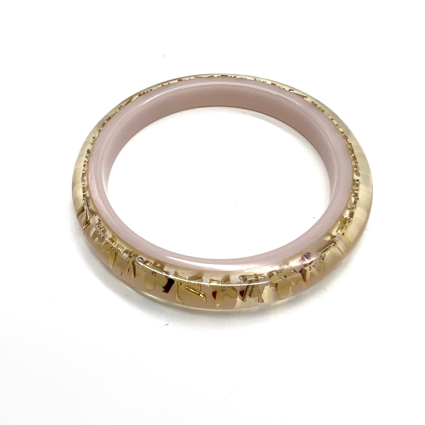 Louis Vuitton Vintage Golden Logo Inclusion Bangle