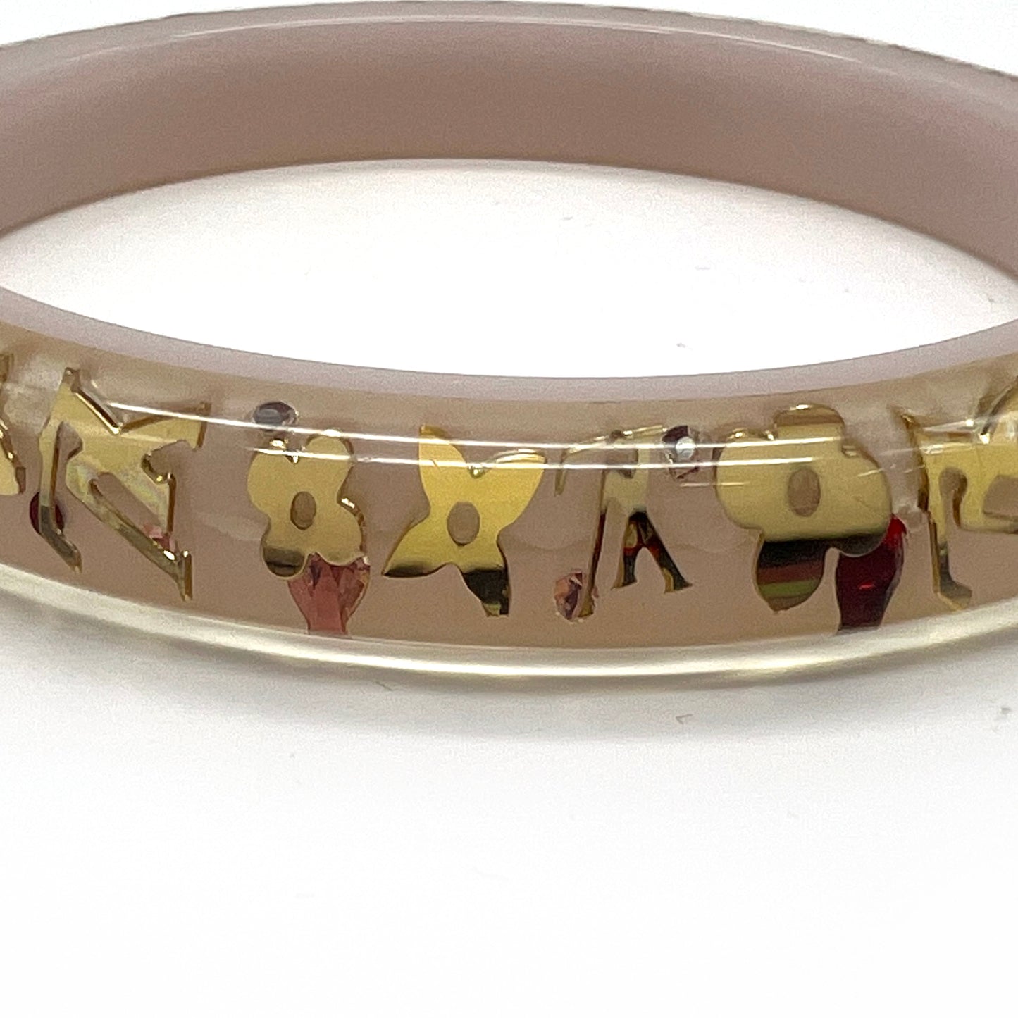 Louis Vuitton Vintage Golden Logo Inclusion Bangle
