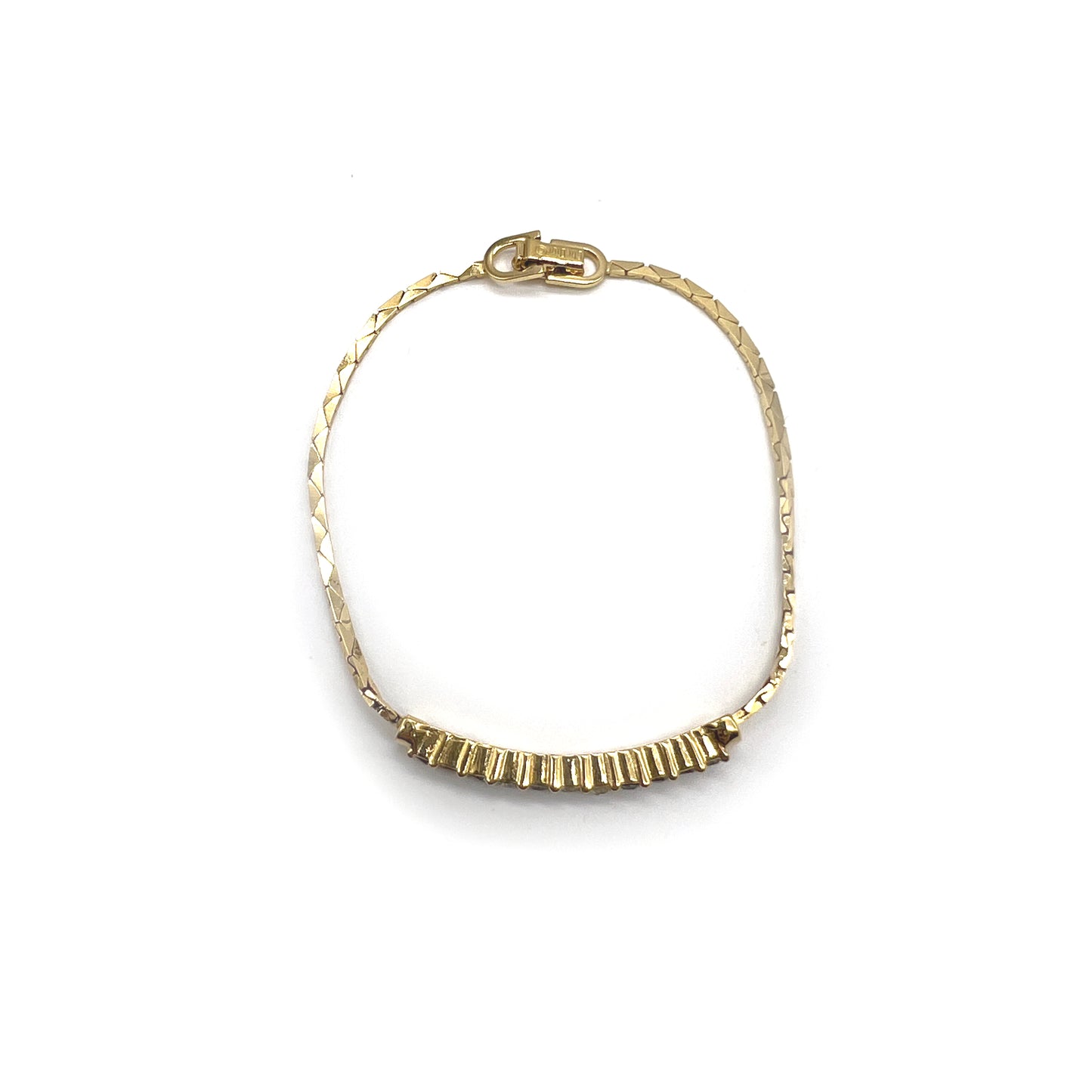 Christian Dior Vintage Rhinestone Golden Bracelet