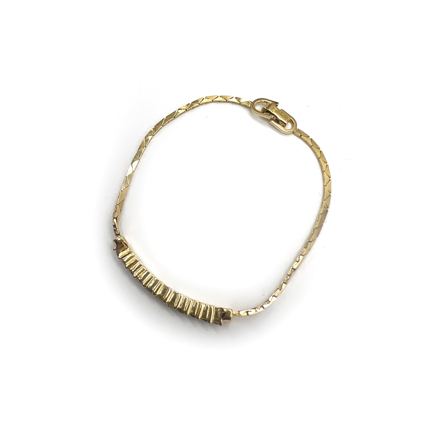 Christian Dior Vintage Rhinestone Golden Bracelet
