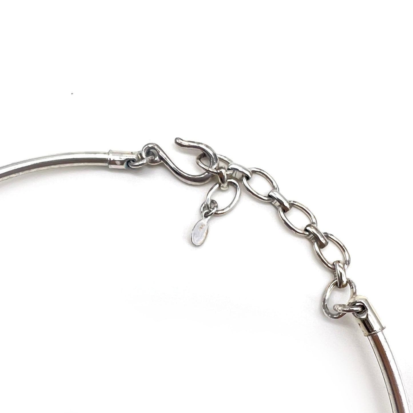 Givenchy Vintage White Givenchy Logo In Silver Necklace