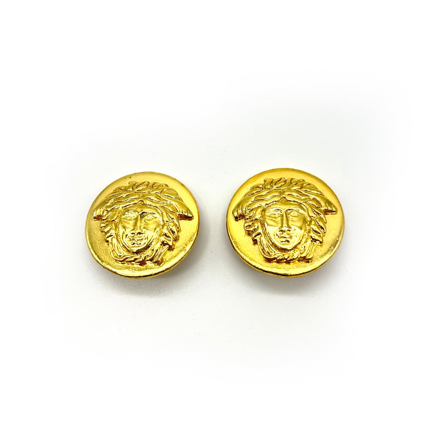 Versace 復古金色美杜莎夾式耳環
