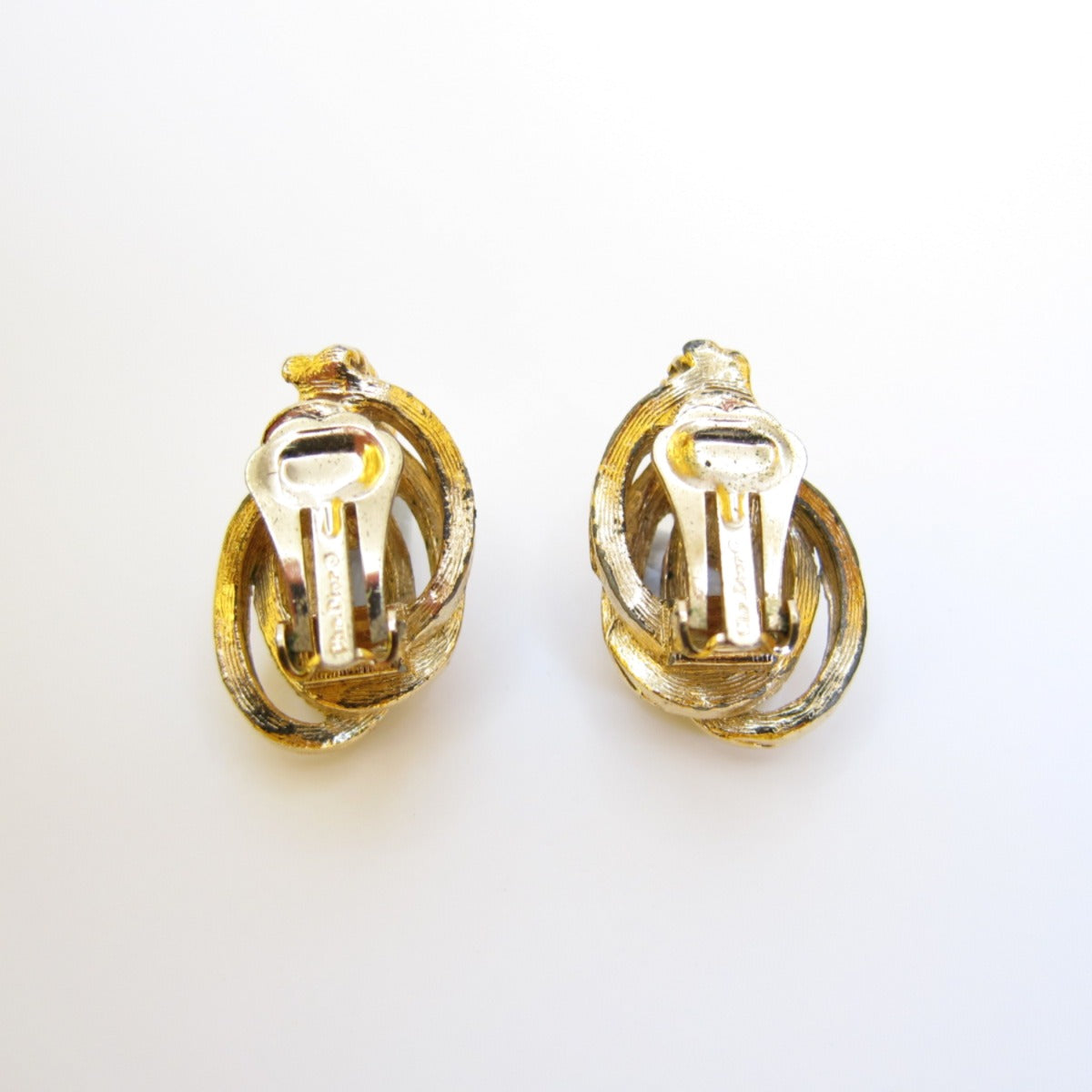 Christian Dior Vintage Stylish Golden Clip-on Earrings