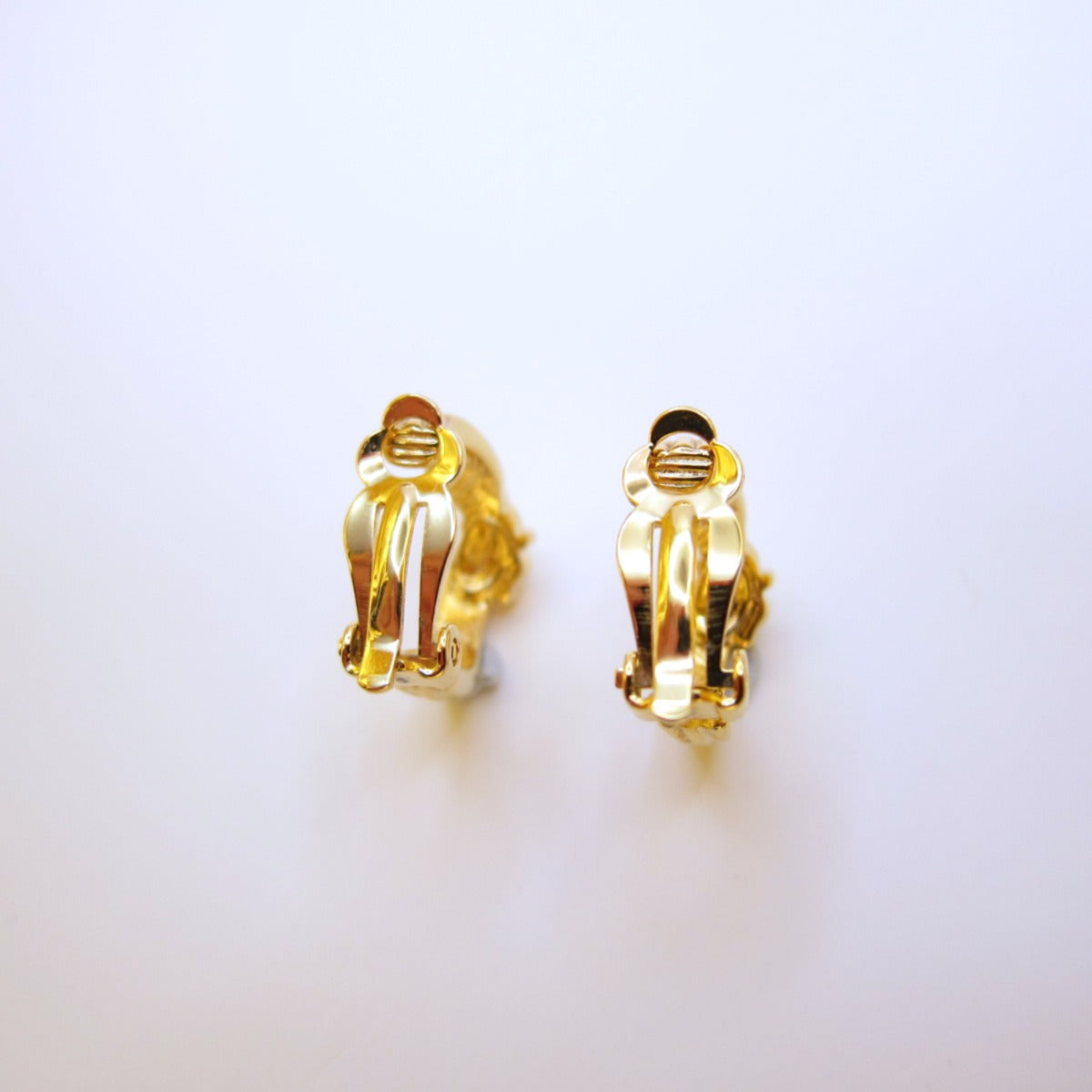 Givenchy Vintage Rhinestone Golden Clip-on Earrings