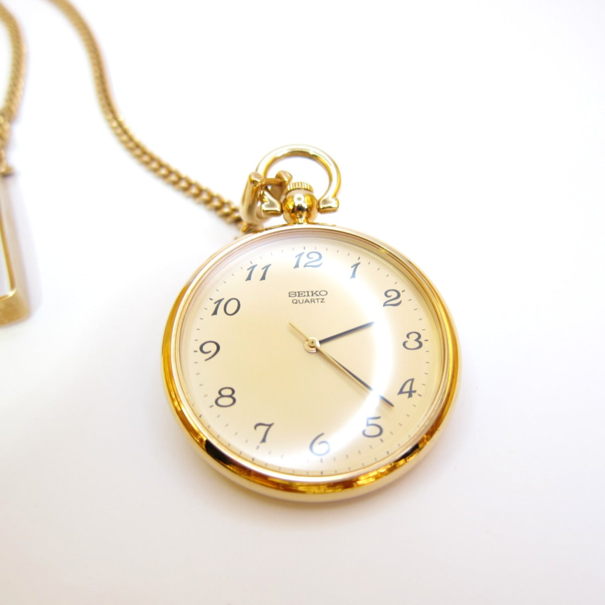 Seiko Vintage Round Golden Face Pocket Watch