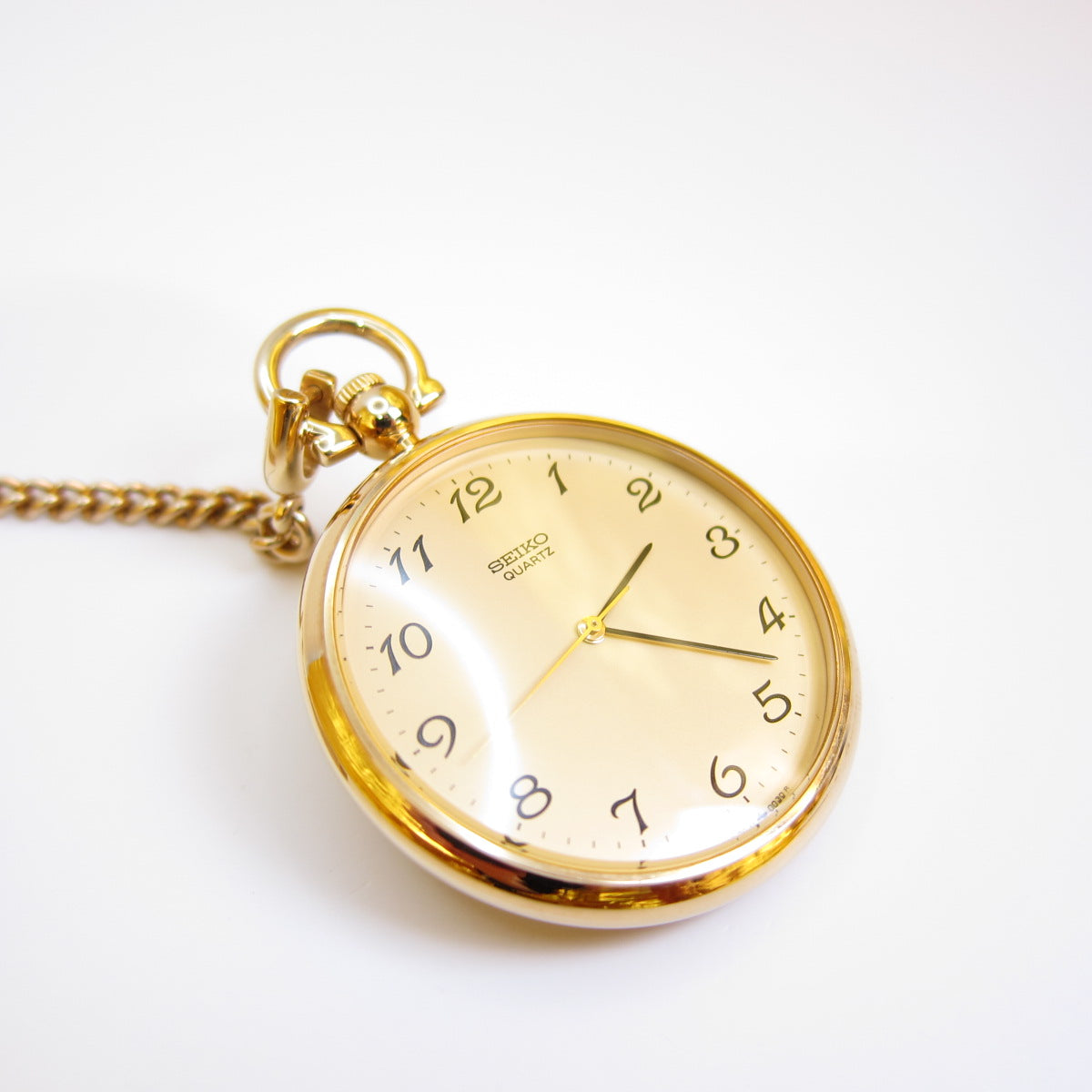 Seiko Vintage Round Golden Face Pocket Watch